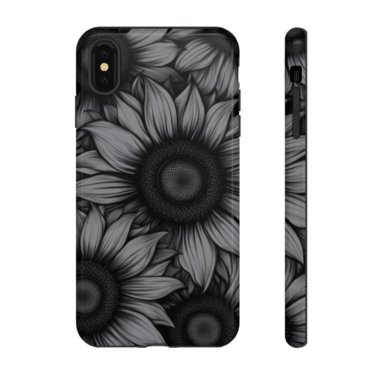 Sunflower Phone Case - Dark Gothic Floral Phone Cases - Phone 16 15 14 13 12 11, Samsung Galaxy & Google Pixel Phone Covers - Boo and Bewear