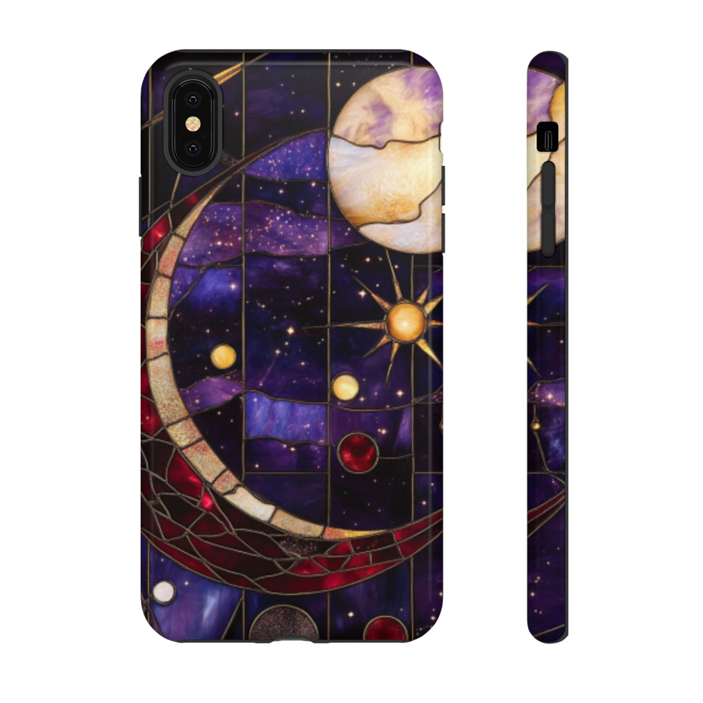 Celestial Stained Glass Phone Case - iPhone 16 15 14 13 12 11, Samsung Galaxy & Google Pixel Phone Covers - Boo and Bewear