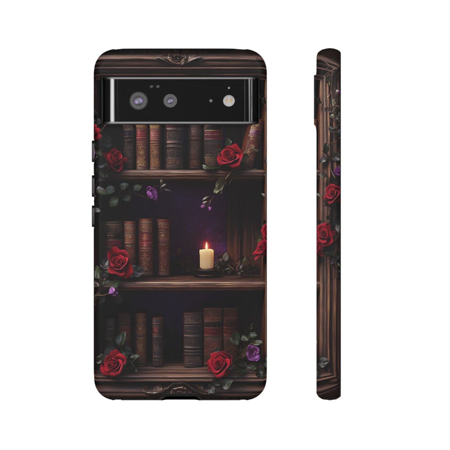 Vintage Books Phone Case - Goth Dark Academia Library Phone Cases for iPhone 16 15 14 13 12 11, Samsung Galaxy & Google Pixel