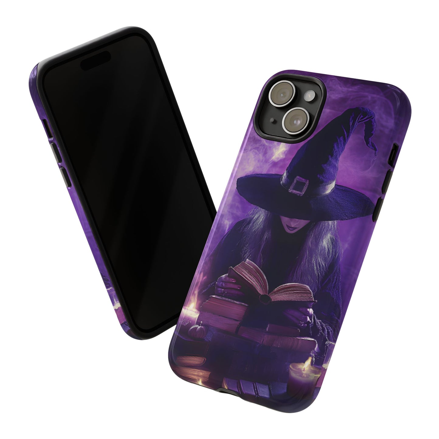 Witch Reading Book Phone Case - Witchy  Halloween Phone Cases - iPhone 16 15 14 13 12 11, Samsung Galaxy & Google Pixel Phone Covers