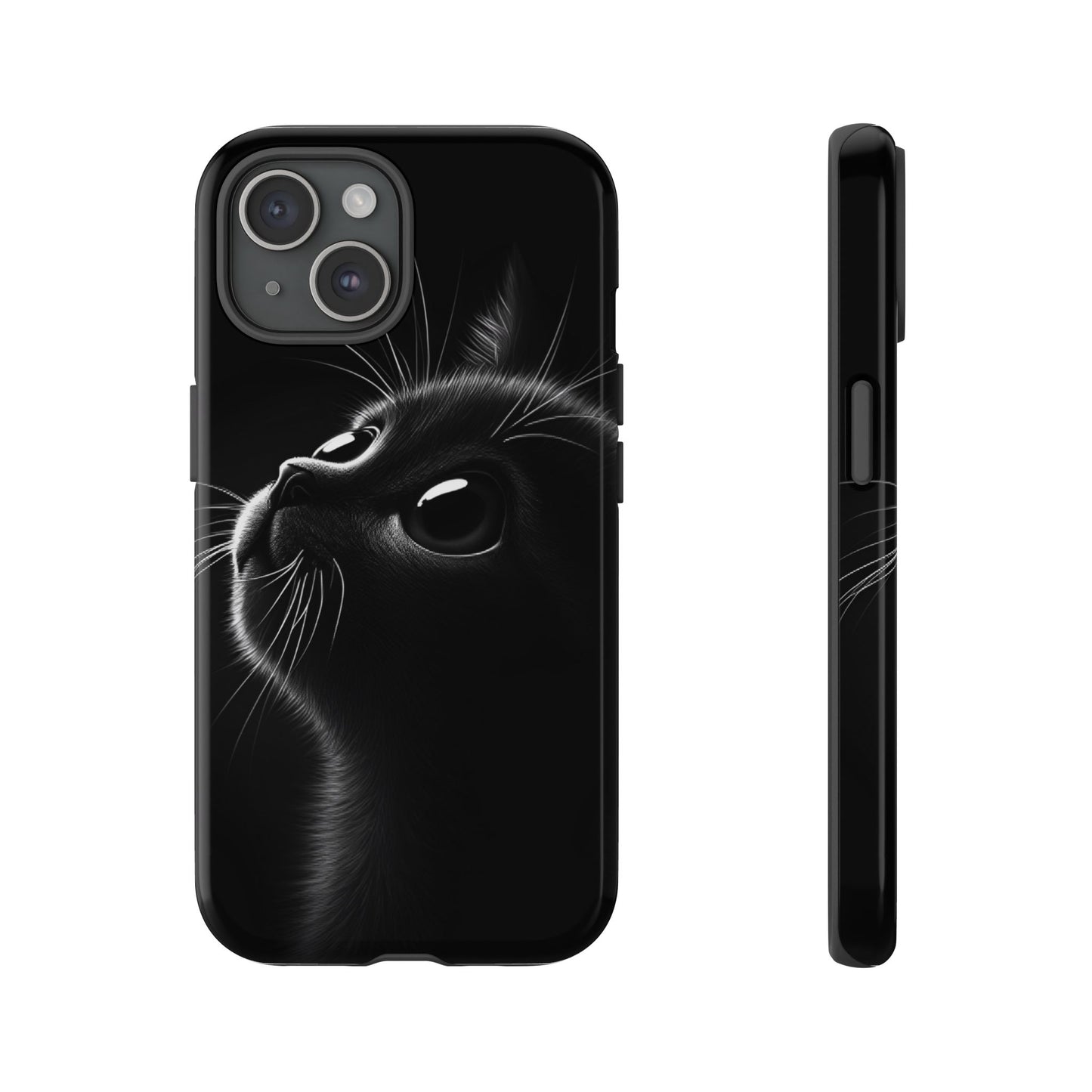 Cute Black Cat Phone Case - Cat Lover Phone Cases for iPhone 16 15 14 13 12 11, Samsung Galaxy & Google Pixel