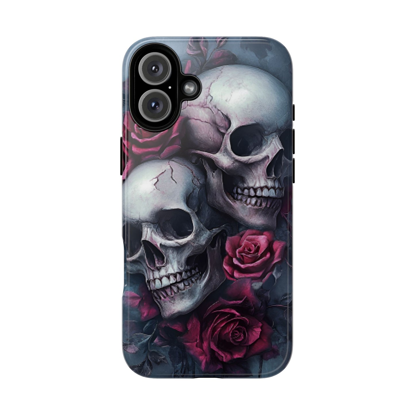 Skulls and Roses Phone Case - Gothic Dark Romance Phone Cases - iPhone 16 15 14 13 12 11, Samsung Galaxy & Google Pixel Phone Covers - Boo and Bewear