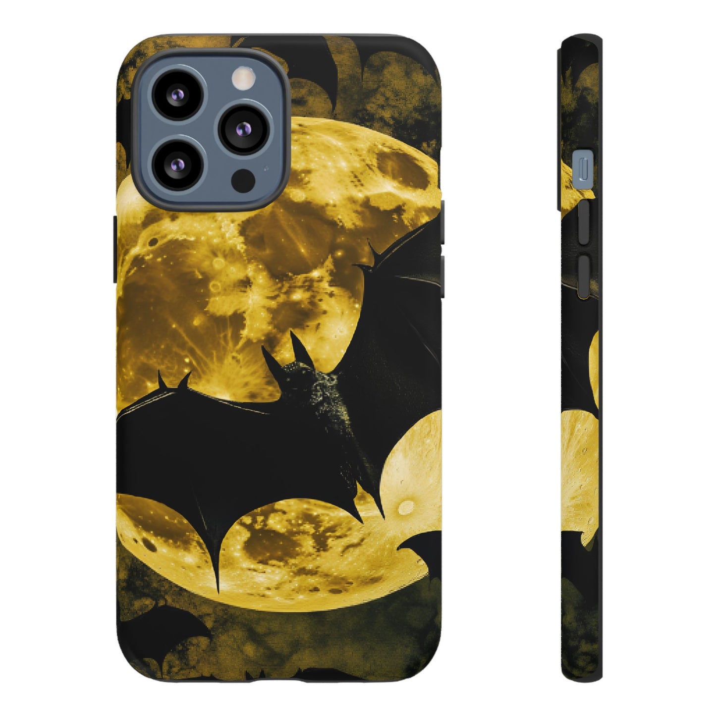 Gothic Bat and Moon Phone Case - Spooky Halloween Phone Cases for iPhone 16 15 14 13 12 11, Samsung Galaxy & Google Pixel