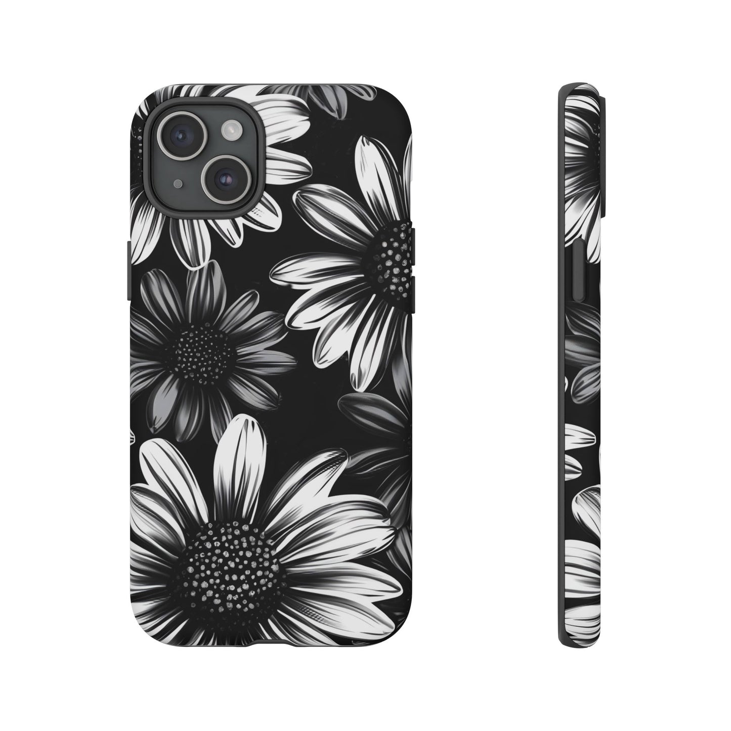 Daisy Phone Case - Dark Gothic Flower Phone Cases for iPhone 16 15 14 13 12 11, Samsung Galaxy & Google Pixel