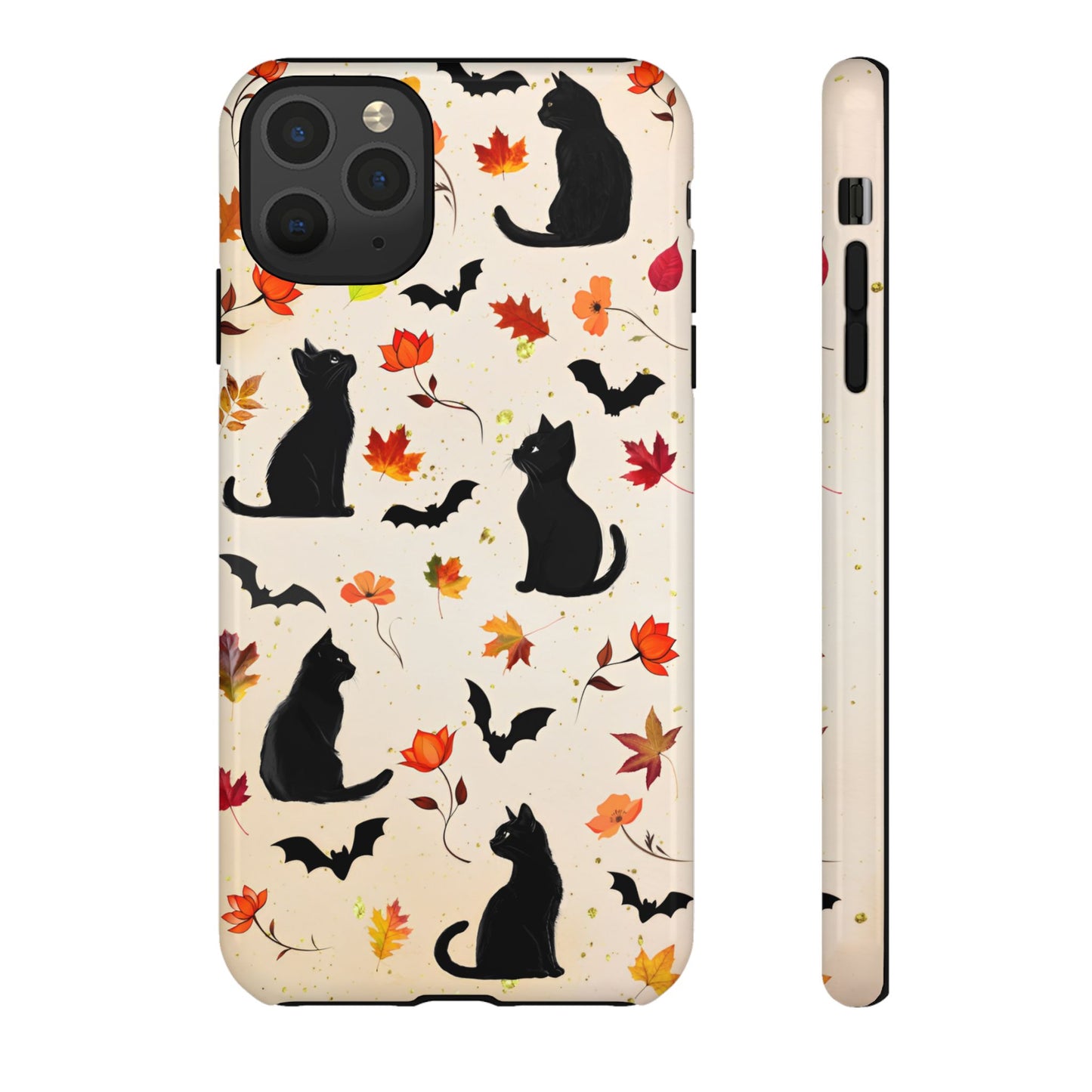 Cute Black Cats Halloween Phone Case - Aesthetic Fall Phone Cases for iPhone 16 15 14 13 12 11, Samsung Galaxy & Google Pixel