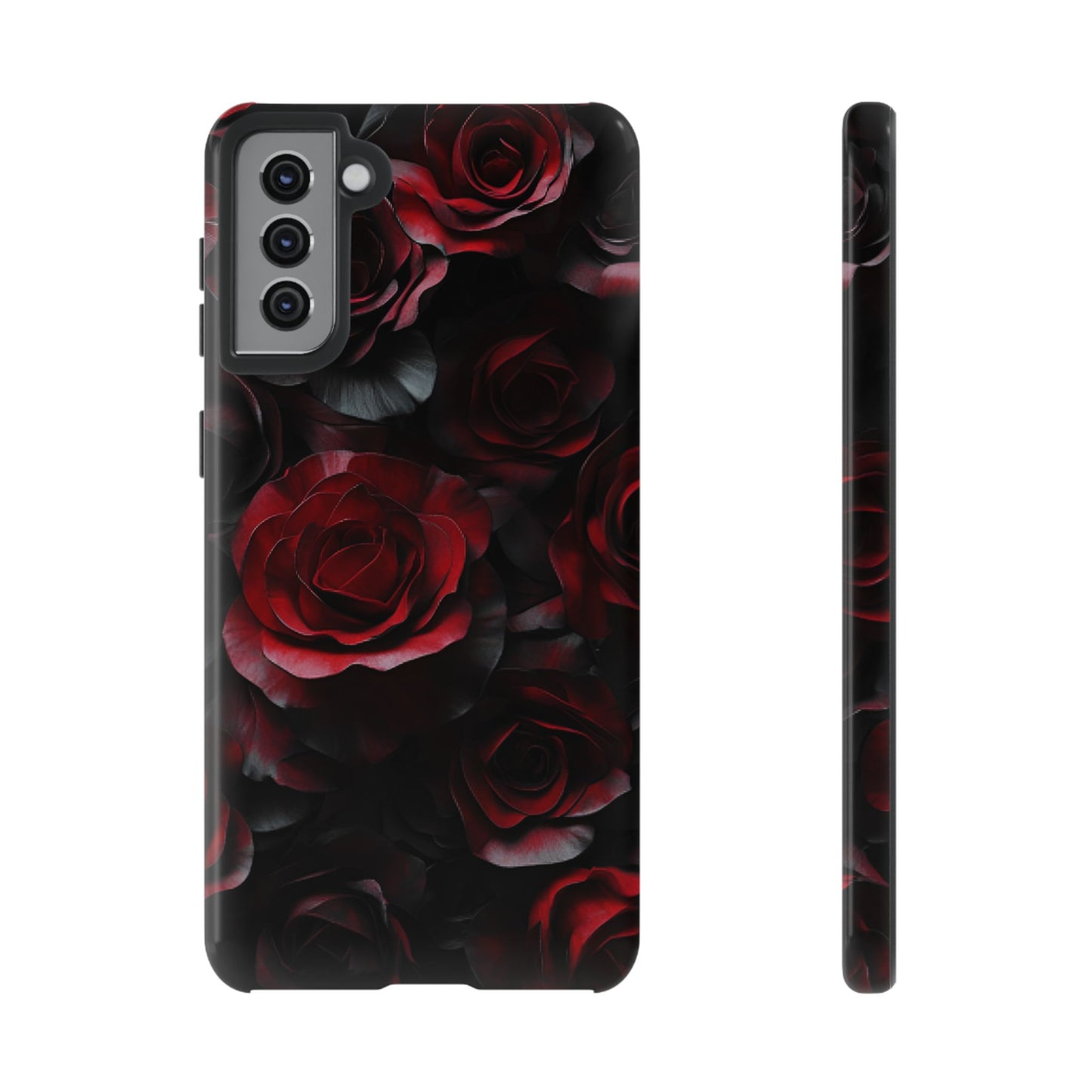 Dark Rose Flower Phone Case - Gothic Floral Phone Cases for iPhone 16 15 14 13 12 11, Samsung Galaxy & Google Pixel