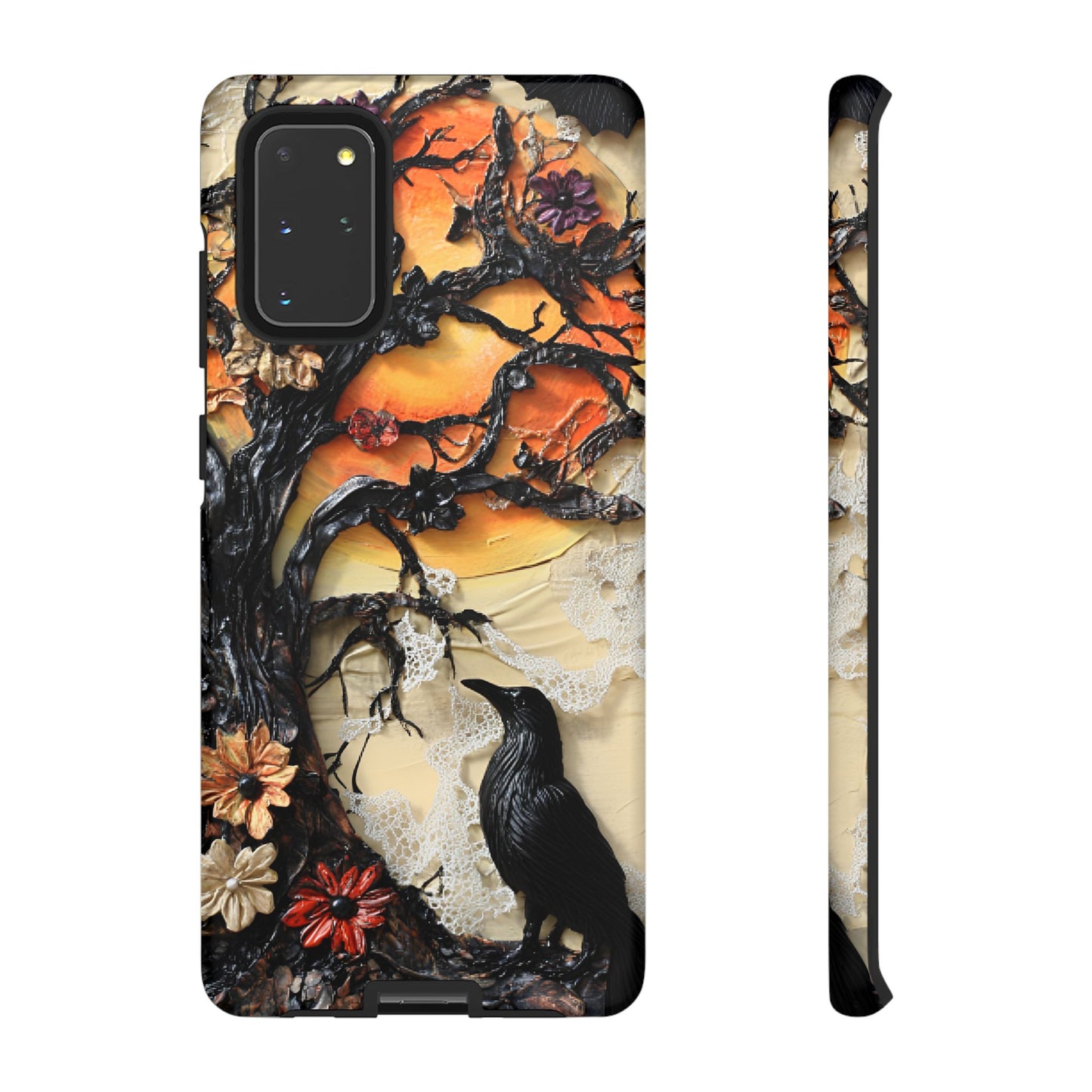 Gothic Raven Phone Case - Fantasy Goth Phone Cases for iPhone 16 15 14 13 12 11, Samsung Galaxy & Google Pixel