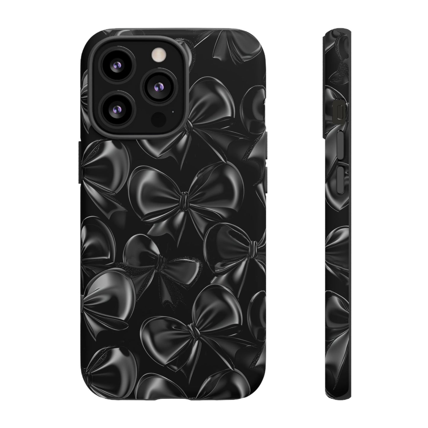 Black Bow Phone Case - Gothic Dark Coquette Phone Cover for iPhone 16 15 14 13 12 11, Samsung Galaxy & Google Pixel