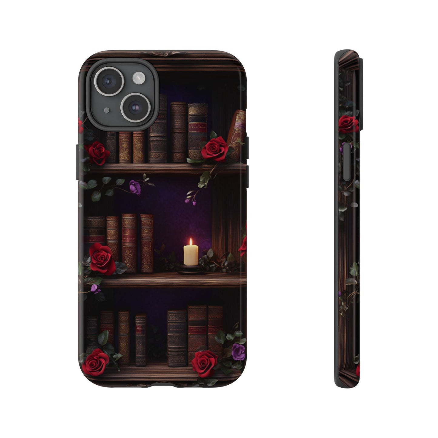 Vintage Books Phone Case - Goth Dark Academia Library Phone Cases for iPhone 16 15 14 13 12 11, Samsung Galaxy & Google Pixel