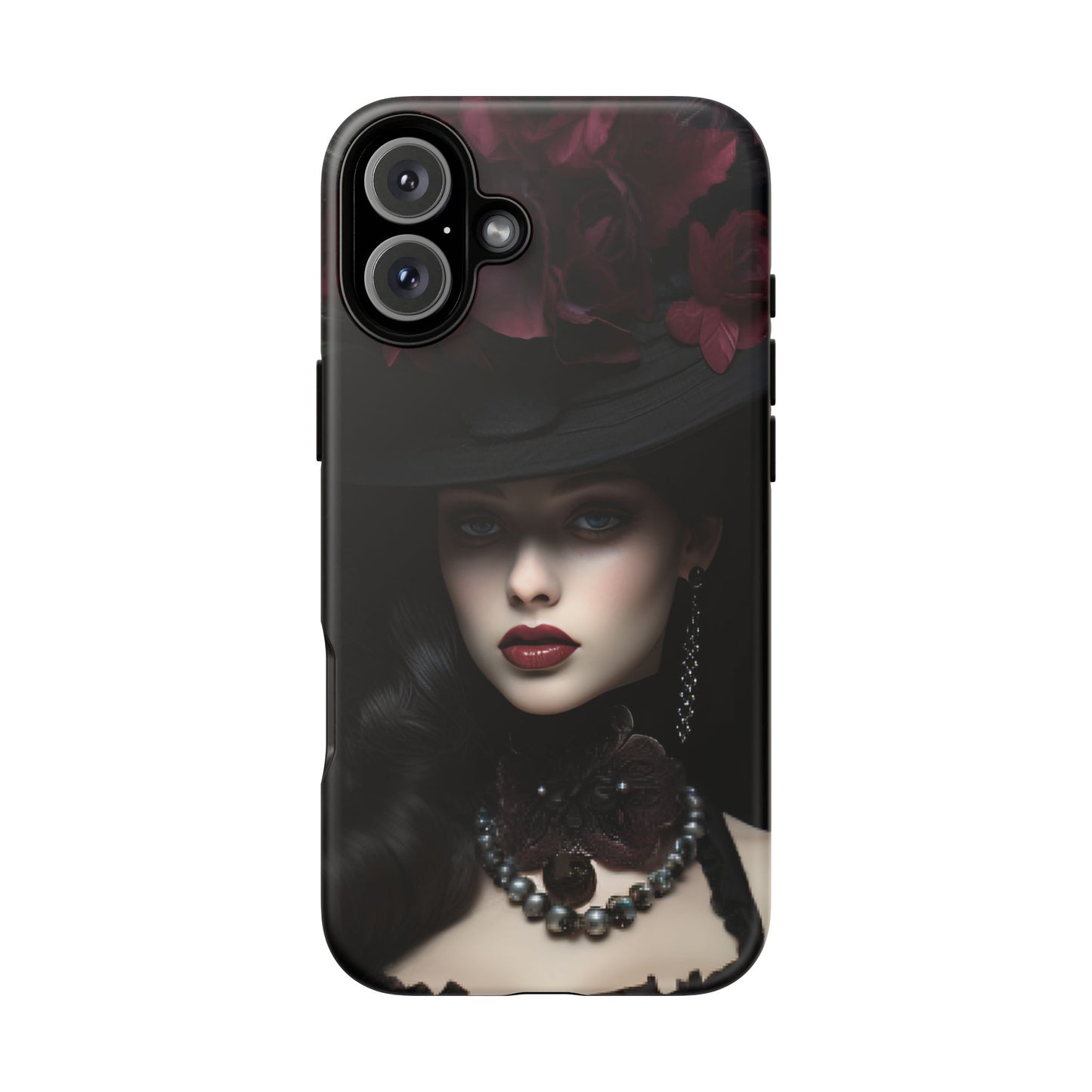 Victorian Goth Phone Case with Vintage Gothic Woman for iPhone 16 15 14 13 12 11, Samsung Galaxy & Google Pixel