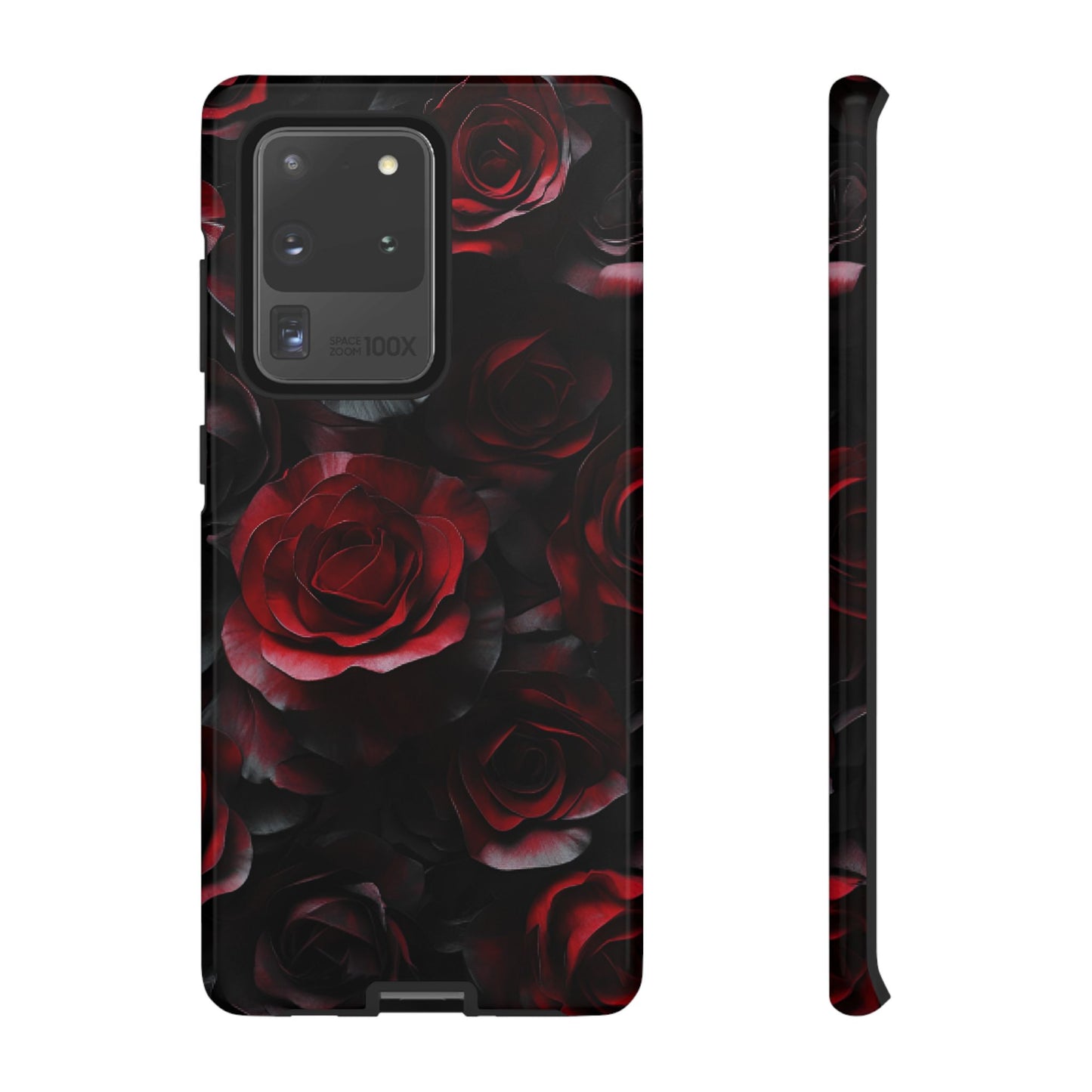 Dark Rose Flower Phone Case - Gothic Floral Phone Cases for iPhone 16 15 14 13 12 11, Samsung Galaxy & Google Pixel