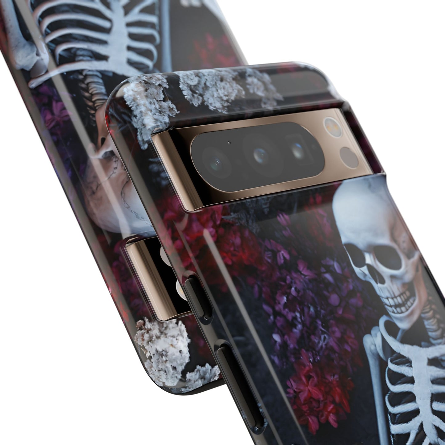 Skeleton Reading Book Phone Case - Bookish Halloween Phone Cases - iPhone 16 15 14 13 12 11, Samsung Galaxy & Google Pixel Phone Covers