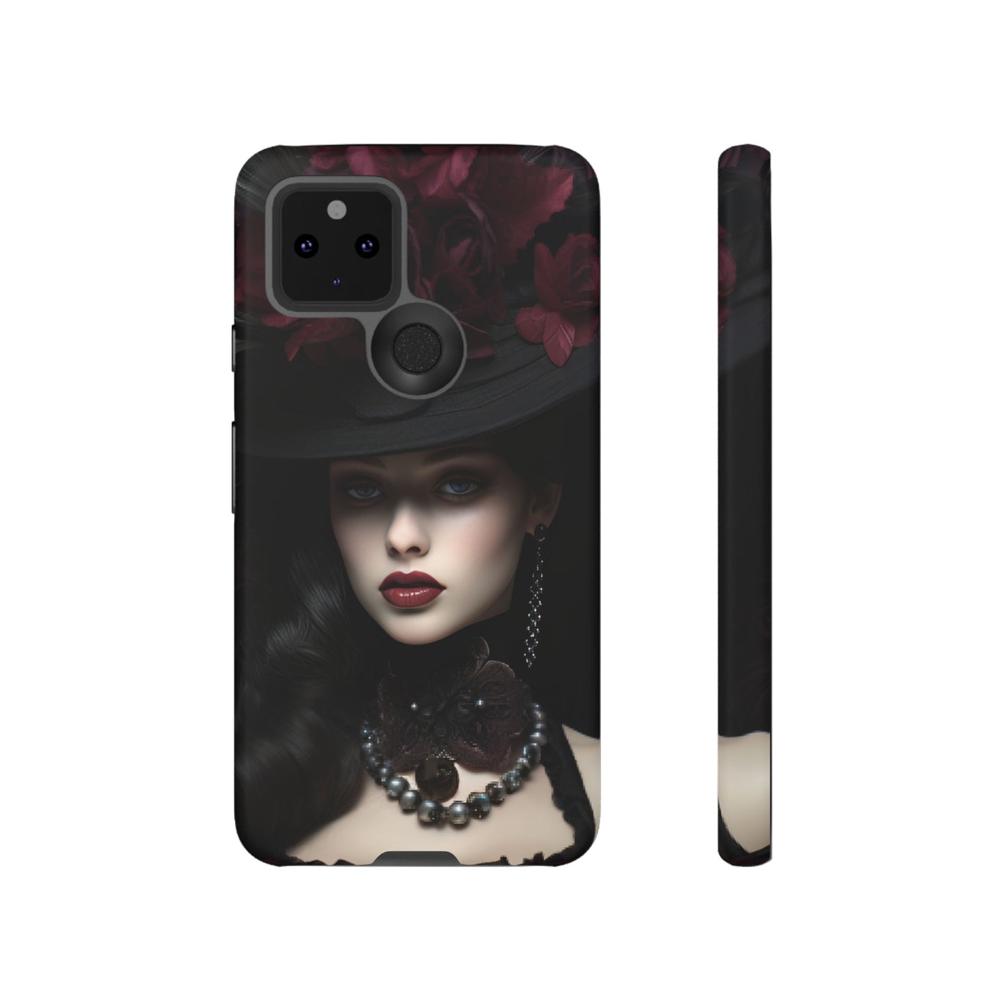 Victorian Goth Phone Case with Vintage Gothic Woman for iPhone 16 15 14 13 12 11, Samsung Galaxy & Google Pixel