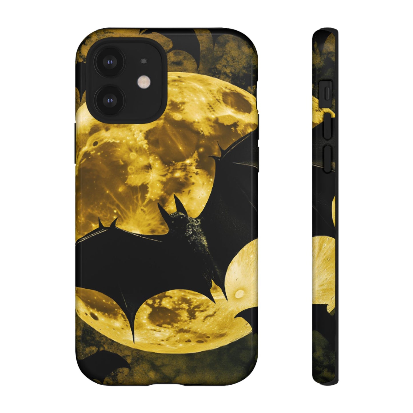 Gothic Bat and Moon Phone Case - Spooky Halloween Phone Cases - iPhone 16 15 14 13 12 11, Samsung Galaxy & Google Pixel Phone Covers