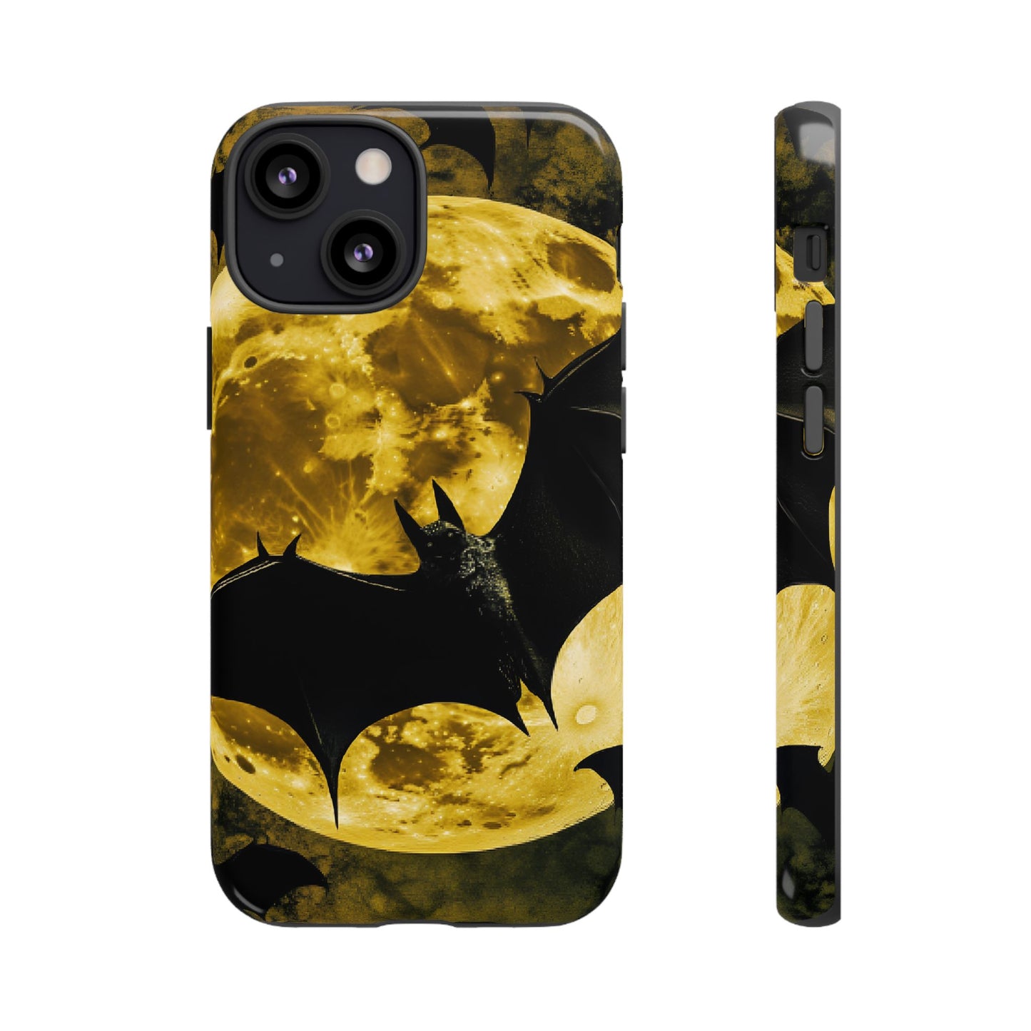 Gothic Bat and Moon Phone Case - Spooky Halloween Phone Cases for iPhone 16 15 14 13 12 11, Samsung Galaxy & Google Pixel