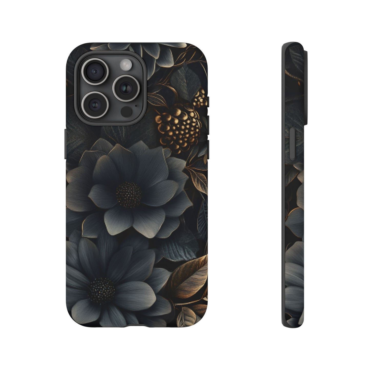 Dark Flower Phone Case - iPhone 16 15 14 13 12 11, Samsung Galaxy & Google Pixel Phone Covers