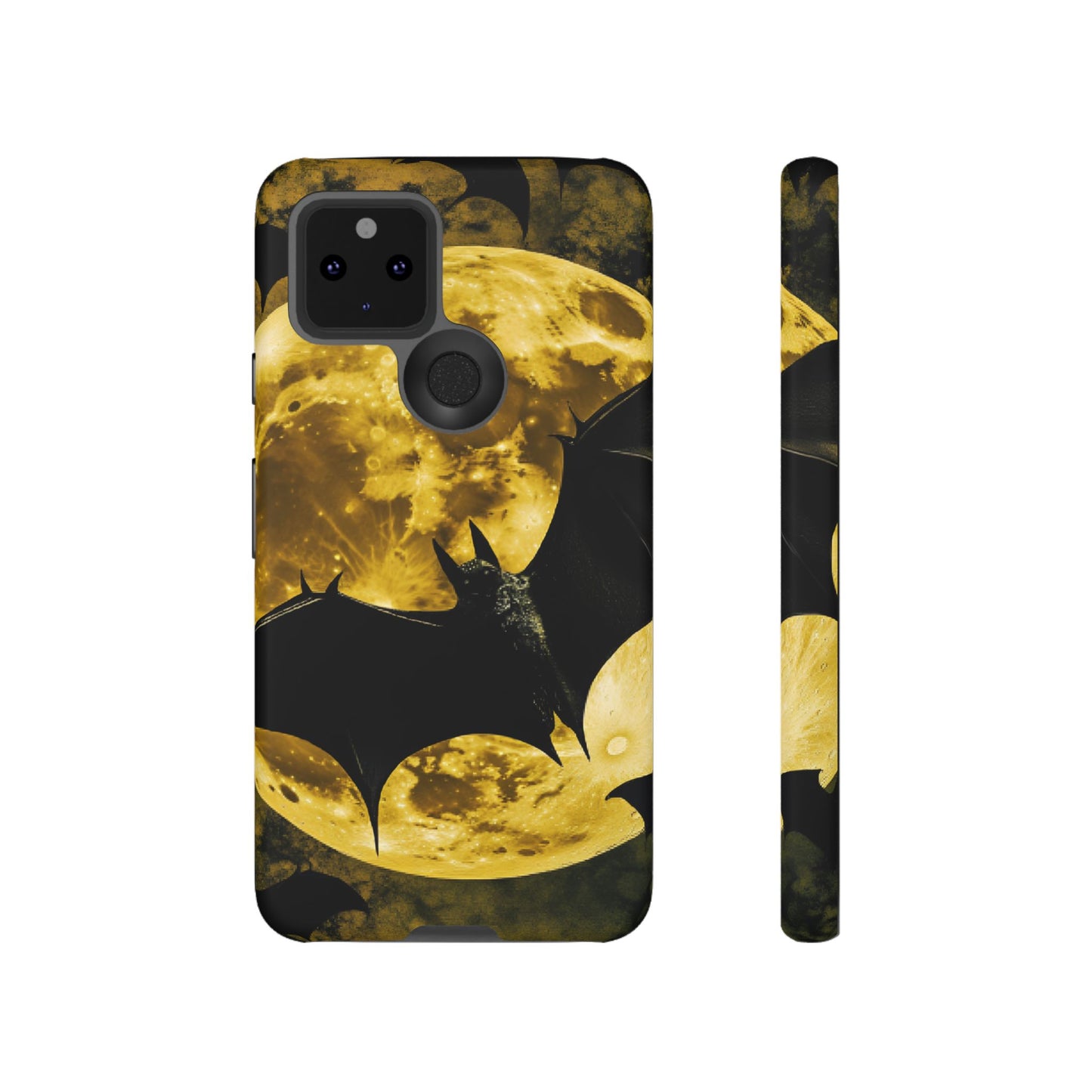 Gothic Bat and Moon Phone Case - Spooky Halloween Phone Cases for iPhone 16 15 14 13 12 11, Samsung Galaxy & Google Pixel