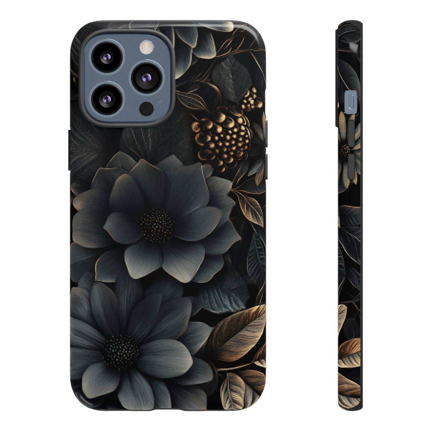 Dark Flower Phone Case - iPhone 16 15 14 13 12 11, Samsung Galaxy & Google Pixel Phone Covers