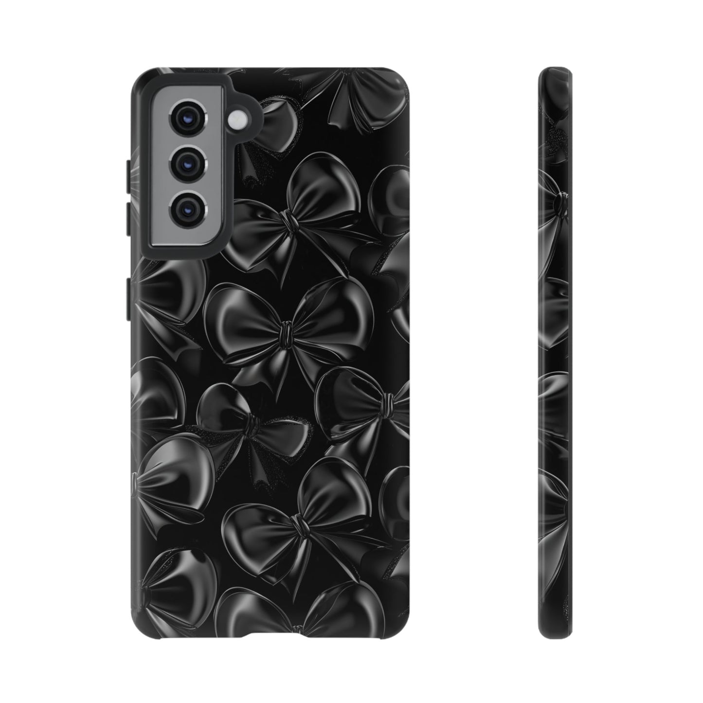 Black Bow Phone Case - Gothic Dark Coquette Phone Cover for iPhone 16 15 14 13 12 11, Samsung Galaxy & Google Pixel