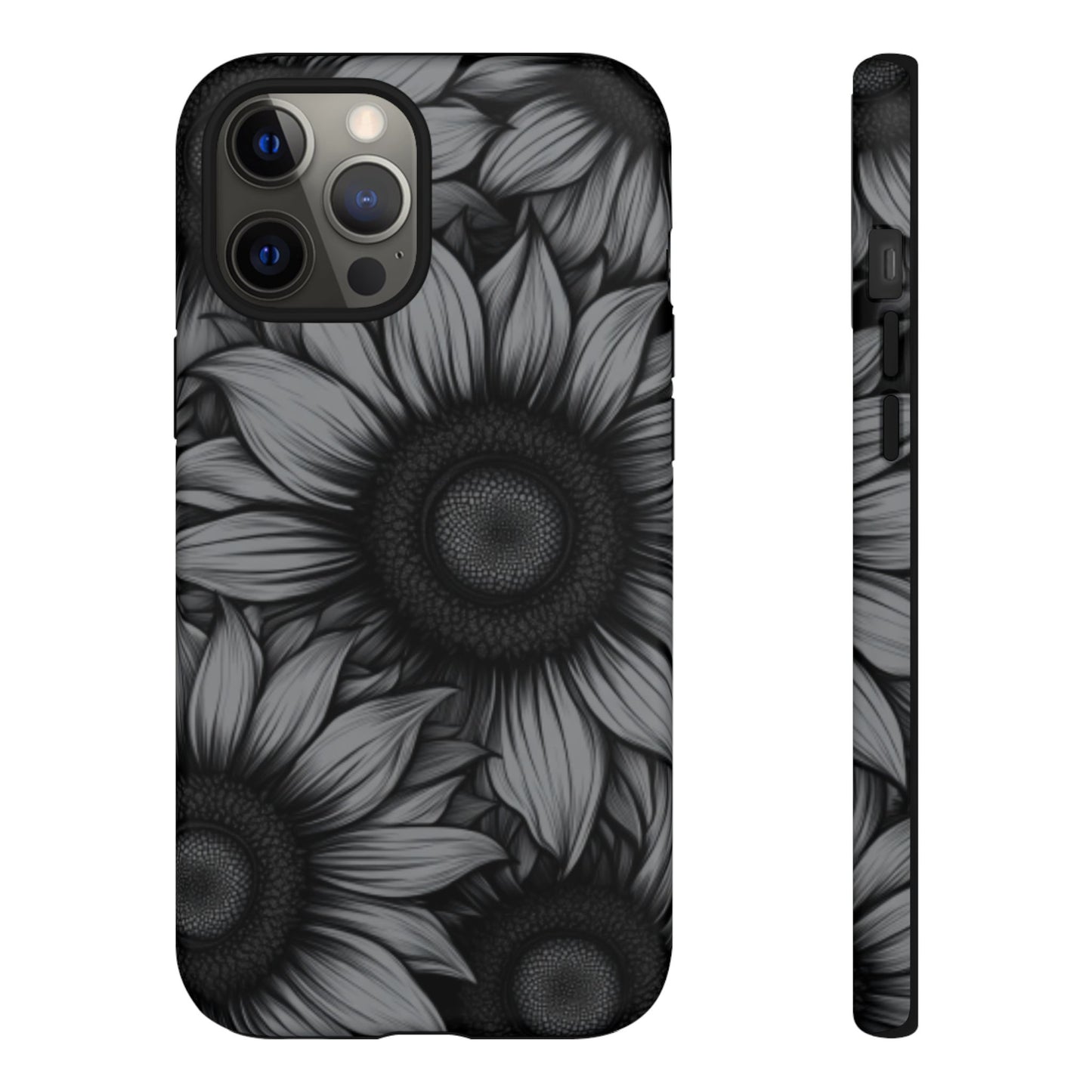 Sunflower Phone Case - Dark Gothic Floral Phone Cases - Phone 16 15 14 13 12 11, Samsung Galaxy & Google Pixel Phone Covers