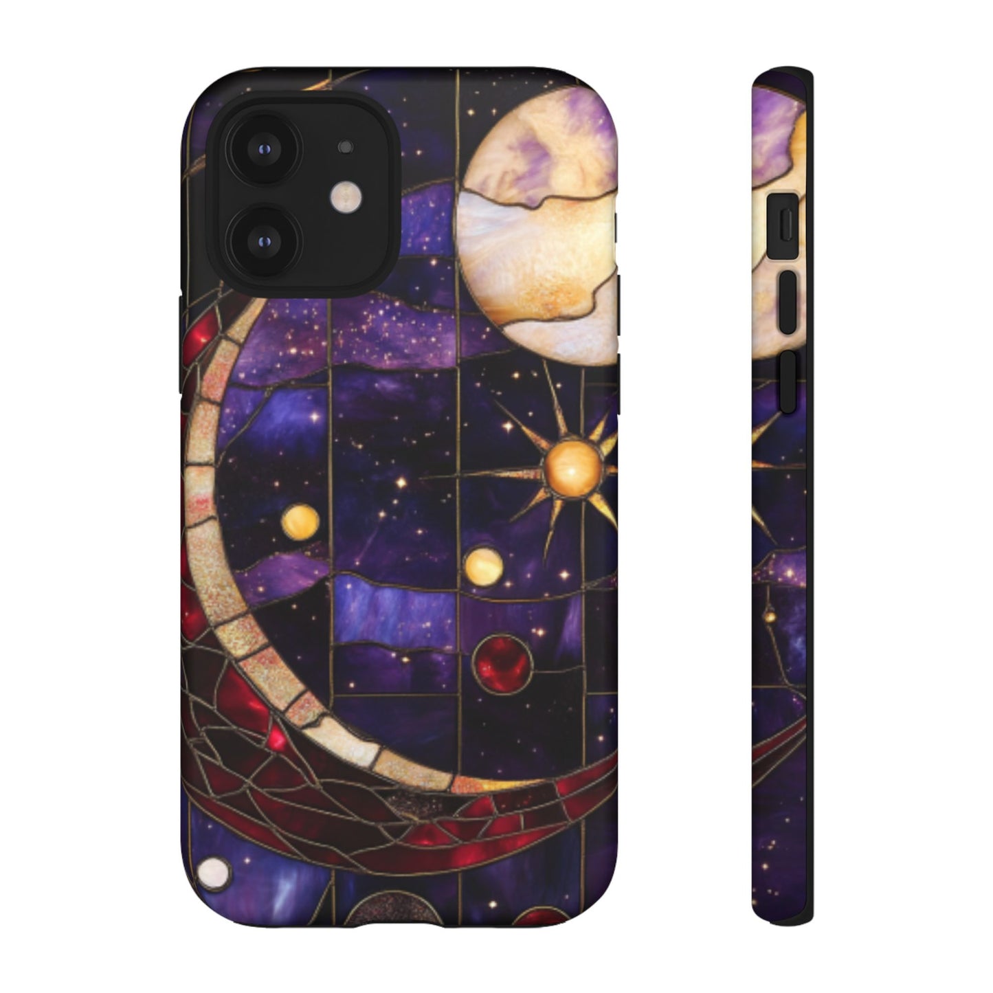 Celestial Stained Glass Phone Case - iPhone 16 15 14 13 12 11, Samsung Galaxy & Google Pixel Phone Covers