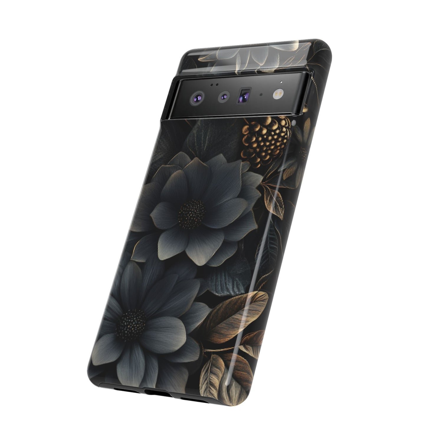 Dark Flower Phone Case - iPhone 16 15 14 13 12 11, Samsung Galaxy & Google Pixel Phone Covers