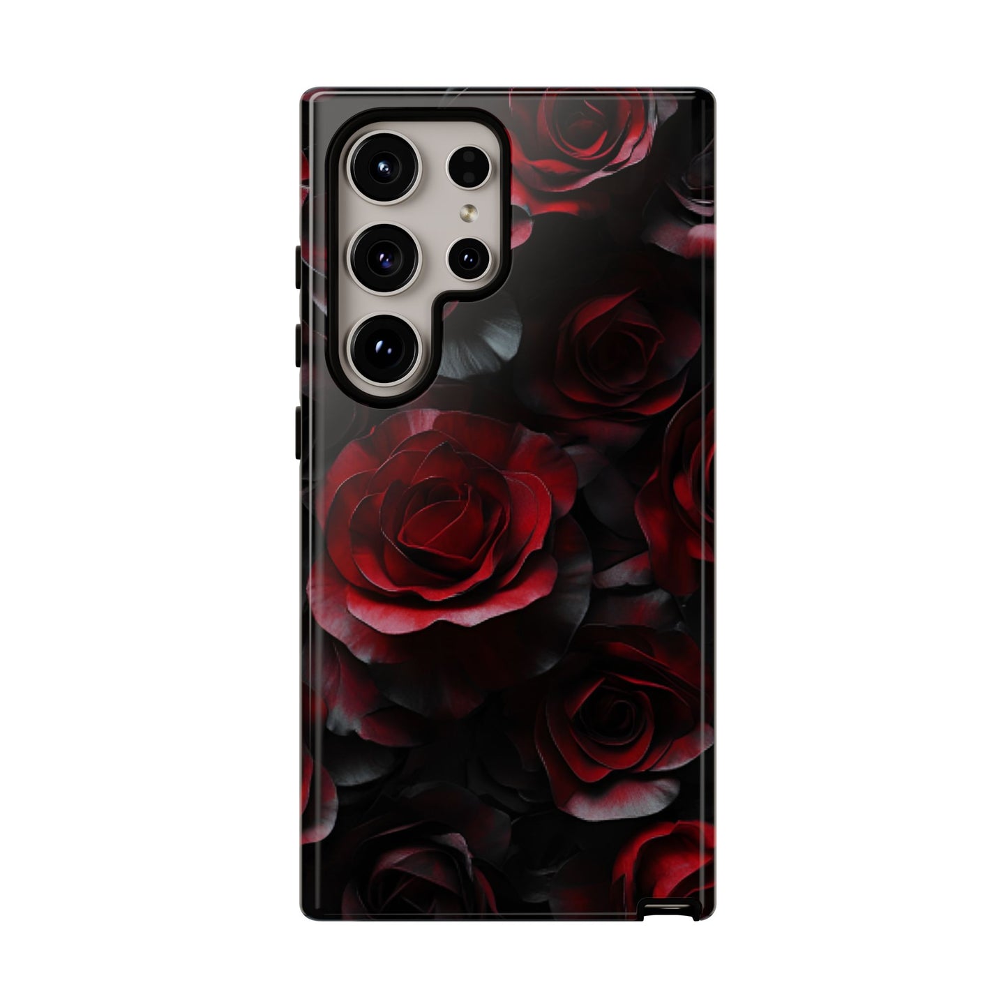 Dark Rose Flower Phone Case - Gothic Floral Phone Cases for iPhone 16 15 14 13 12 11, Samsung Galaxy & Google Pixel