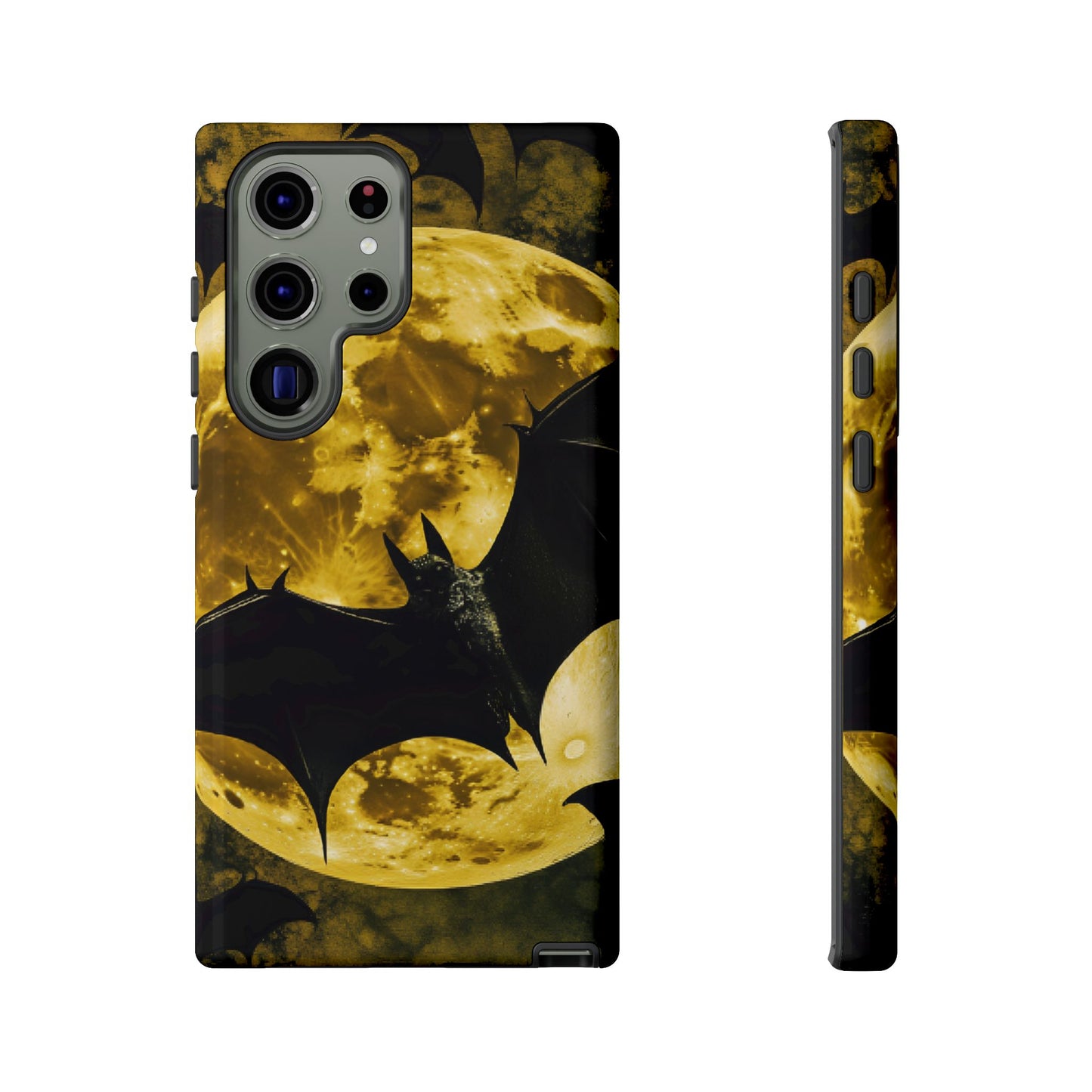 Gothic Bat and Moon Phone Case - Spooky Halloween Phone Cases - iPhone 16 15 14 13 12 11, Samsung Galaxy & Google Pixel Phone Covers