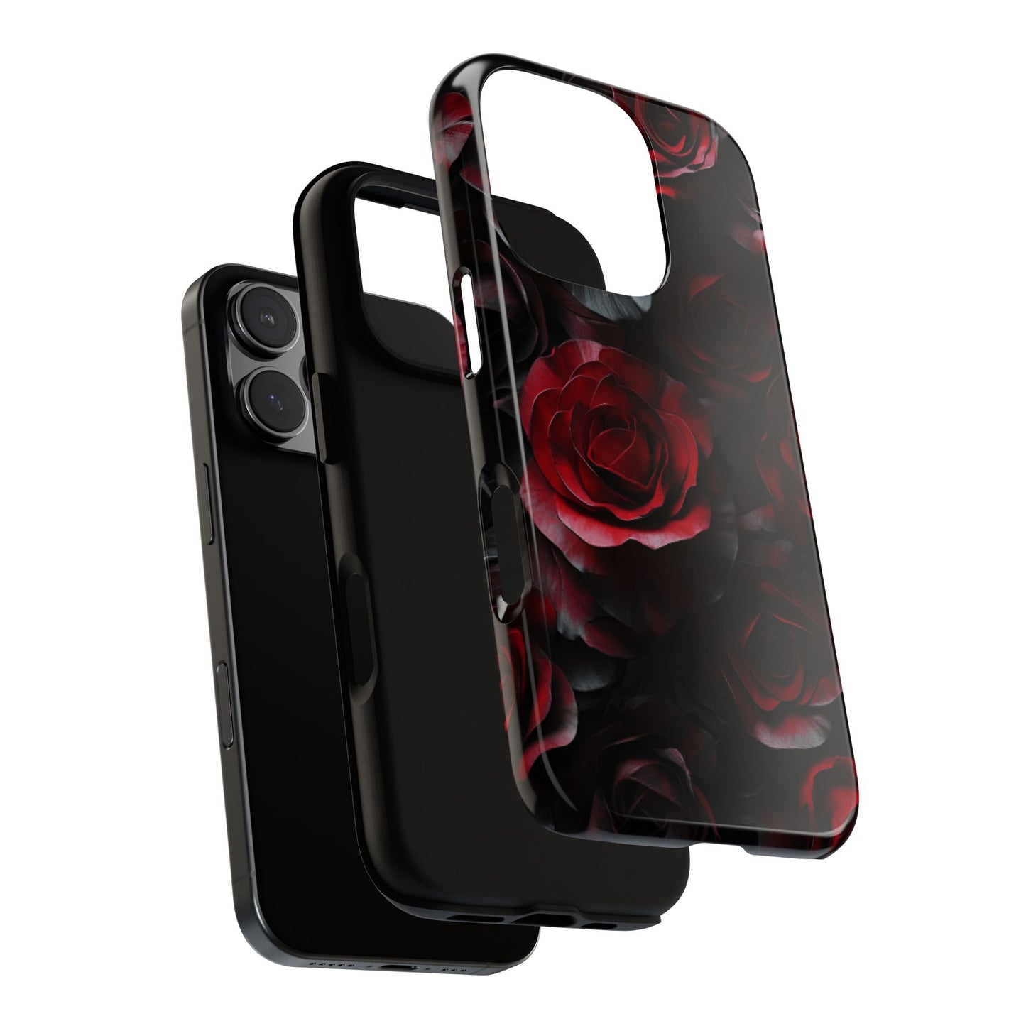 Dark Rose Flower Phone Case - Gothic Floral Phone Cases for iPhone 16 15 14 13 12 11, Samsung Galaxy & Google Pixel