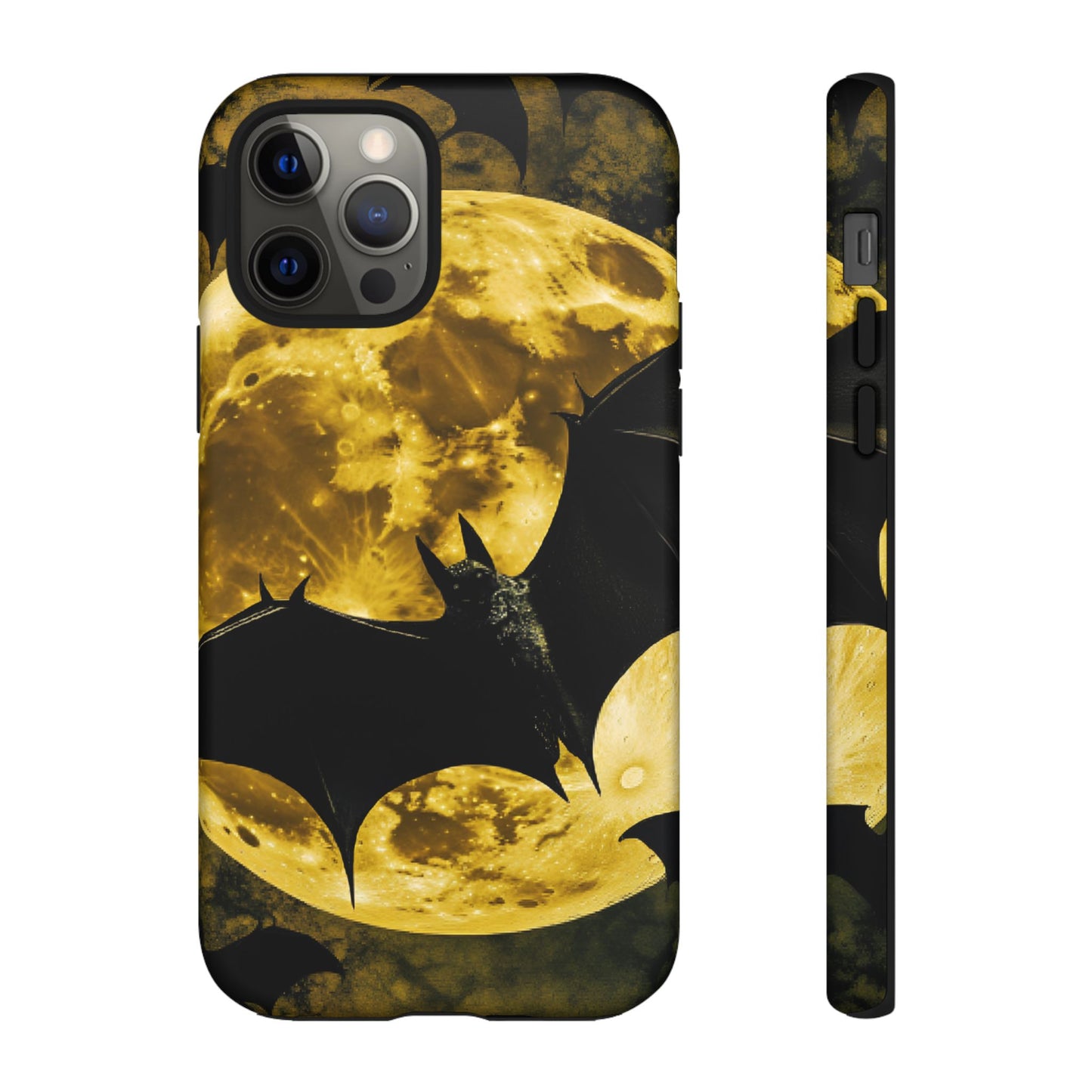 Gothic Bat and Moon Phone Case - Spooky Halloween Phone Cases - iPhone 16 15 14 13 12 11, Samsung Galaxy & Google Pixel Phone Covers