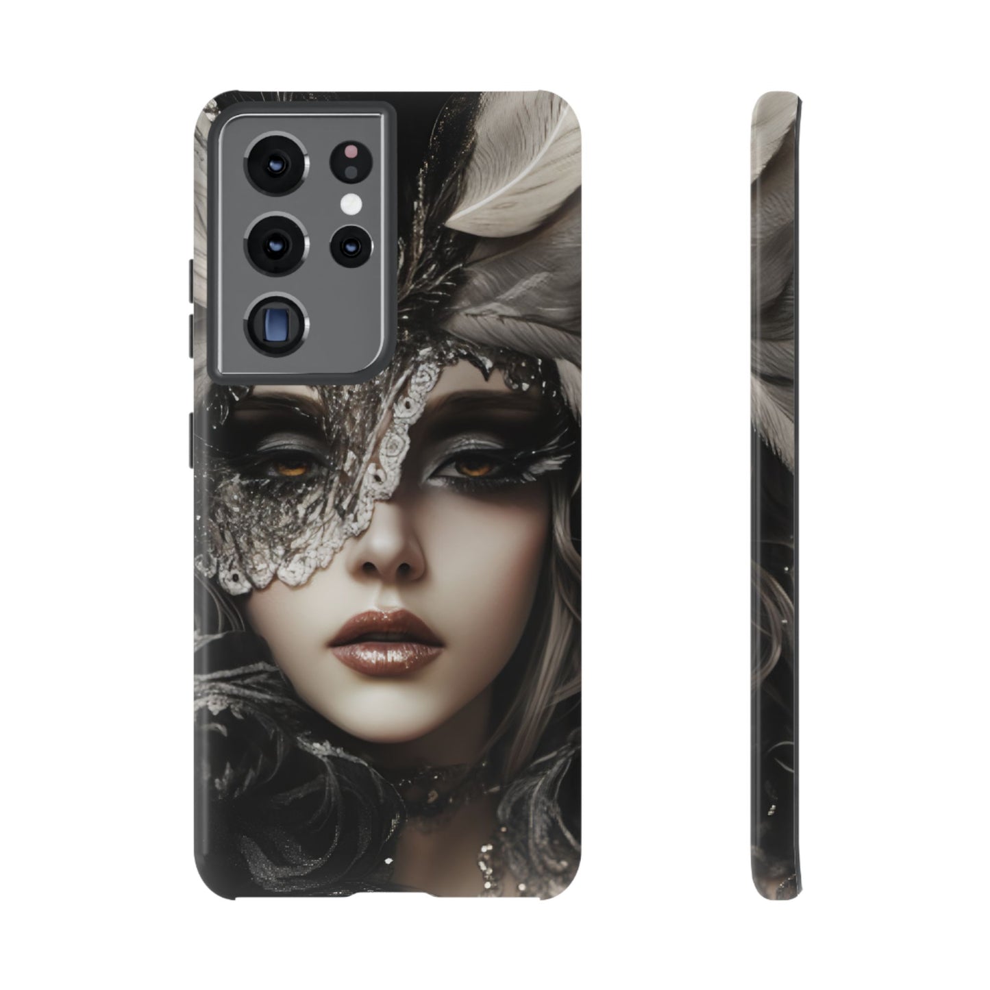 Goth Phone Case with Aesthetic Woman for iPhone 16 15 14 13 12 11, Samsung Galaxy & Google Pixel