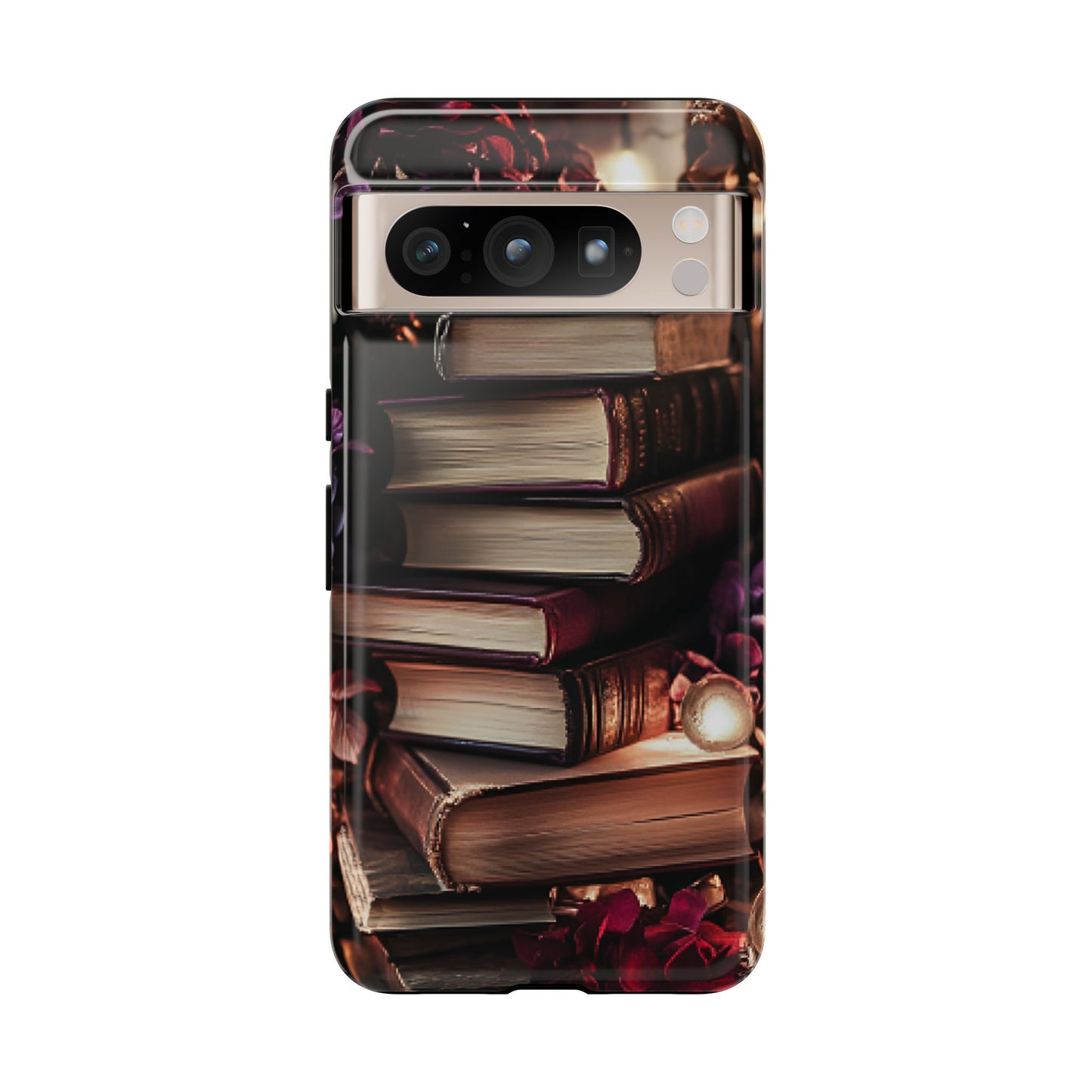 Book Lover Phone Case - Vintage Dark Academia Books - iPhone 16 15 14 13 12 11, Samsung Galaxy & Google Pixel Phone Covers