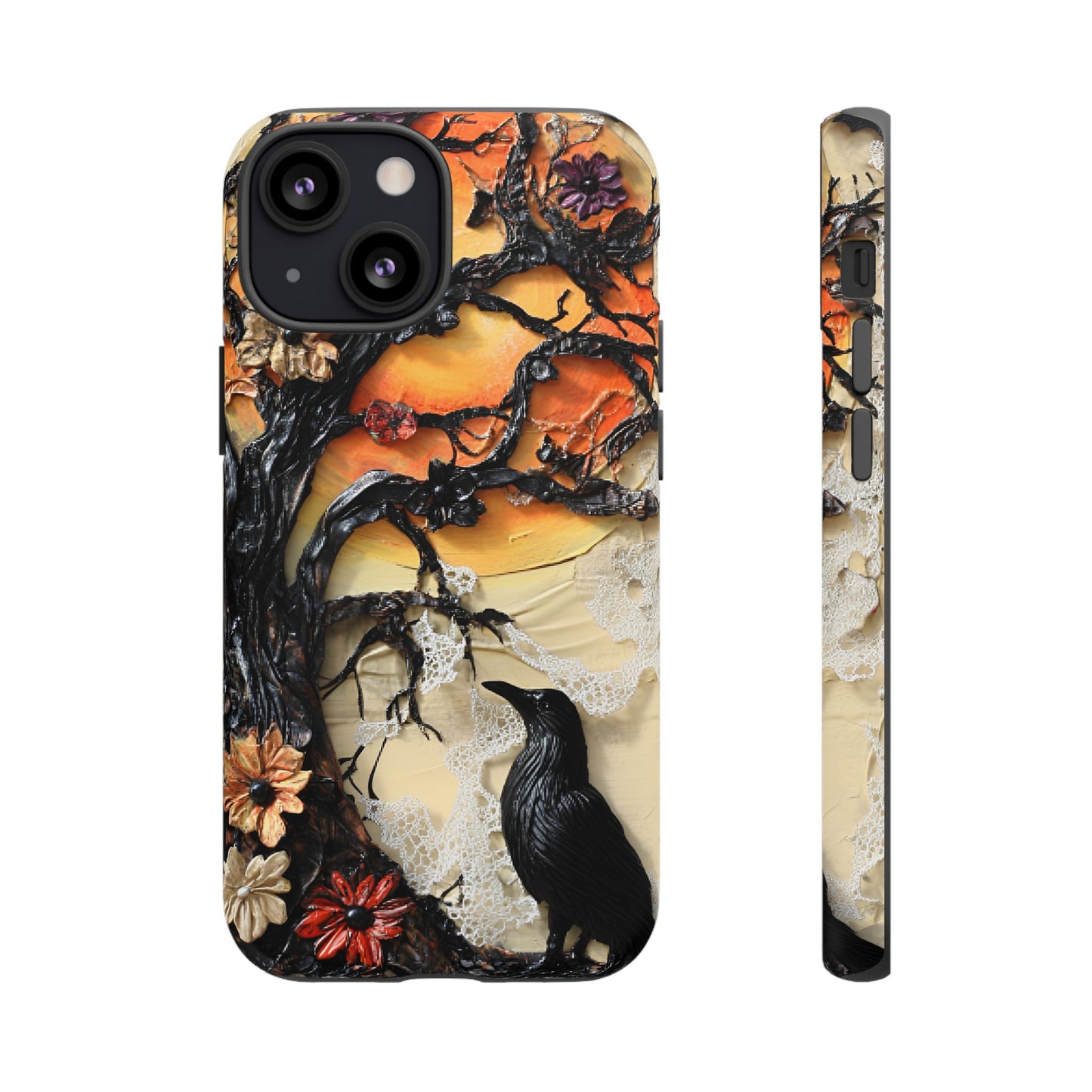 Gothic Raven Phone Case - Fantasy Goth Phone Cases for iPhone 16 15 14 13 12 11, Samsung Galaxy & Google Pixel