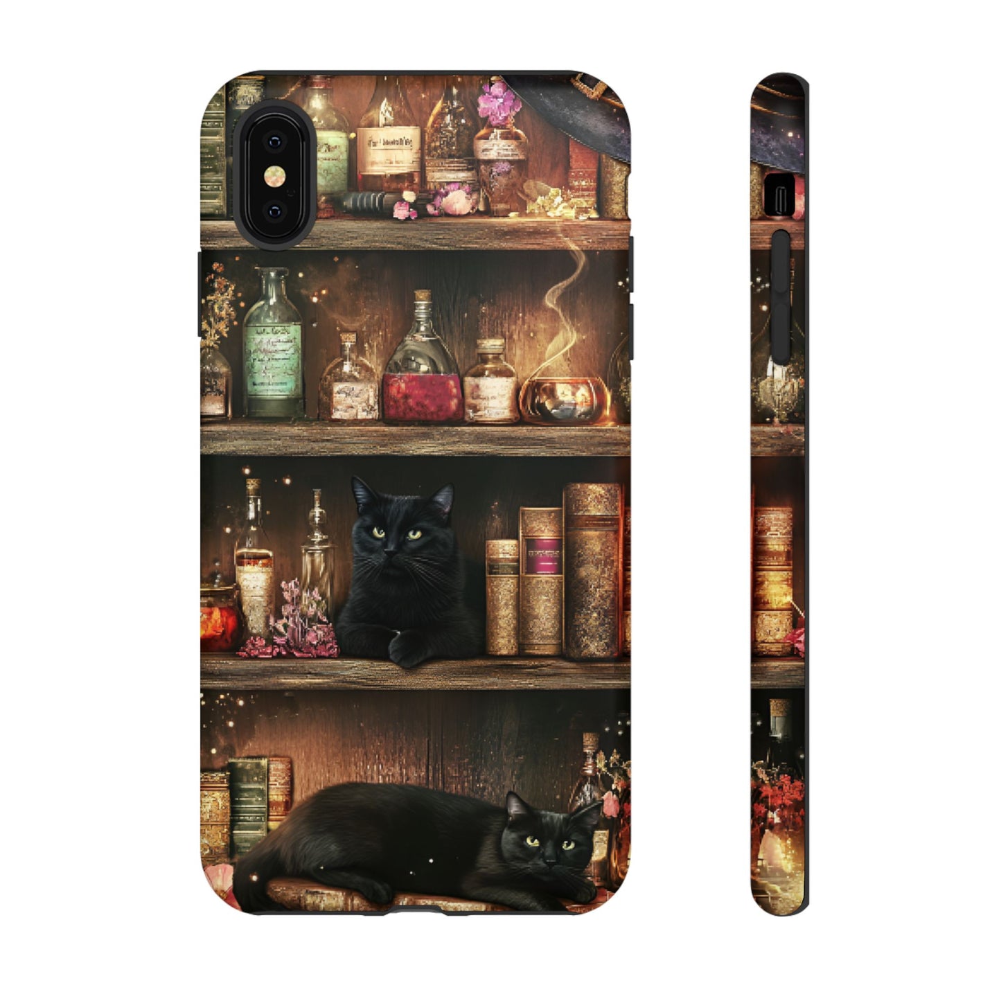 Witch Phone Case - Witchy Books Potions and Black Cats - iPhone 16 15 14 13 12 11, Samsung Galaxy & Google Pixel Phone Covers - Boo and Bewear