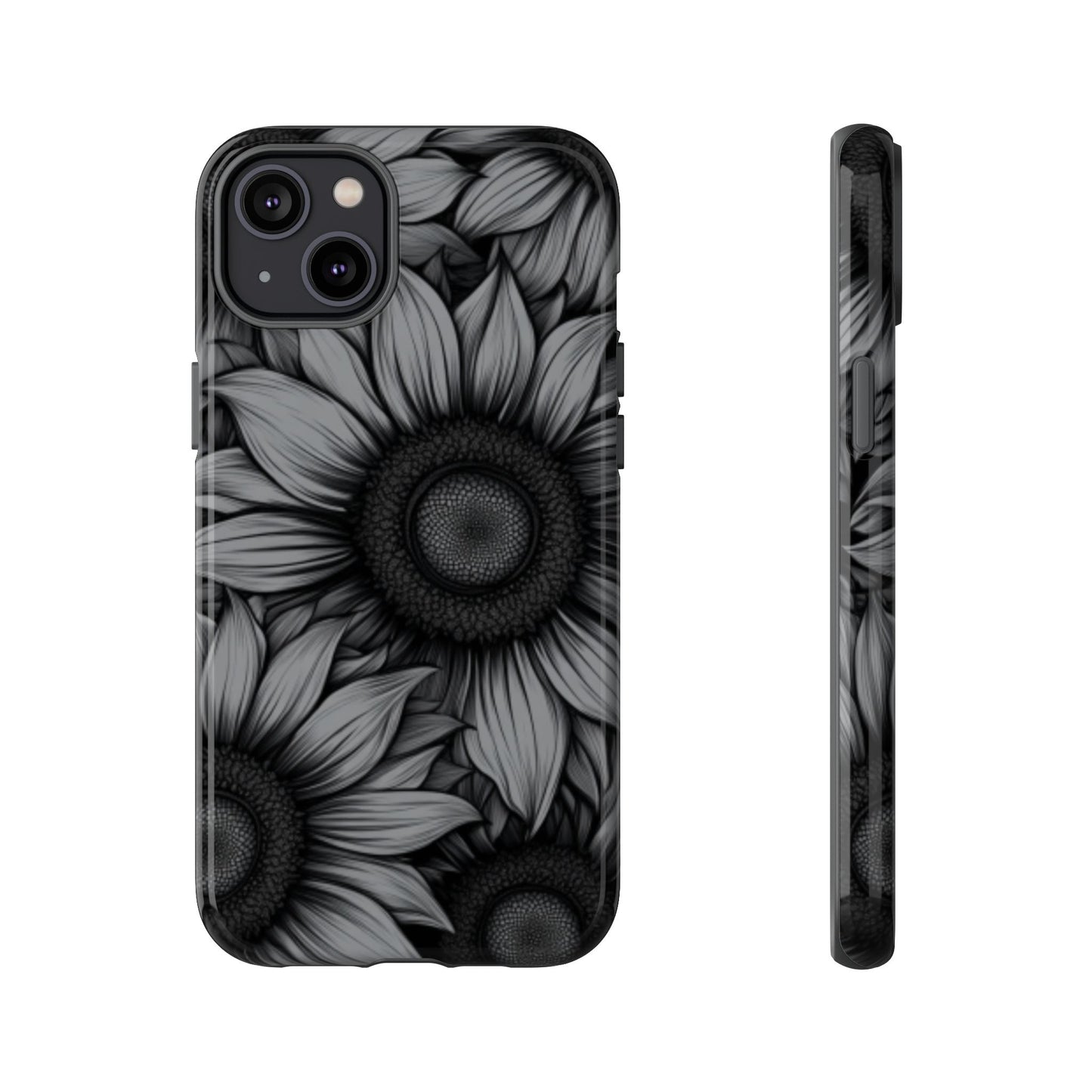 Sunflower Phone Case - Dark Gothic Floral Phone Cases - Phone 16 15 14 13 12 11, Samsung Galaxy & Google Pixel Phone Covers