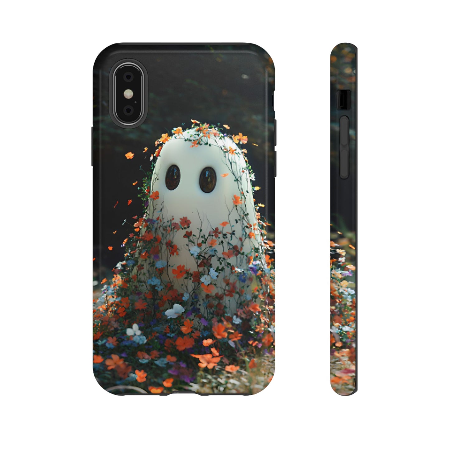 Floral Ghost Phone Case - iPhone 16 15 14 13 12 11, Samsung Galaxy & Google Pixel Phone Covers - Boo and Bewear