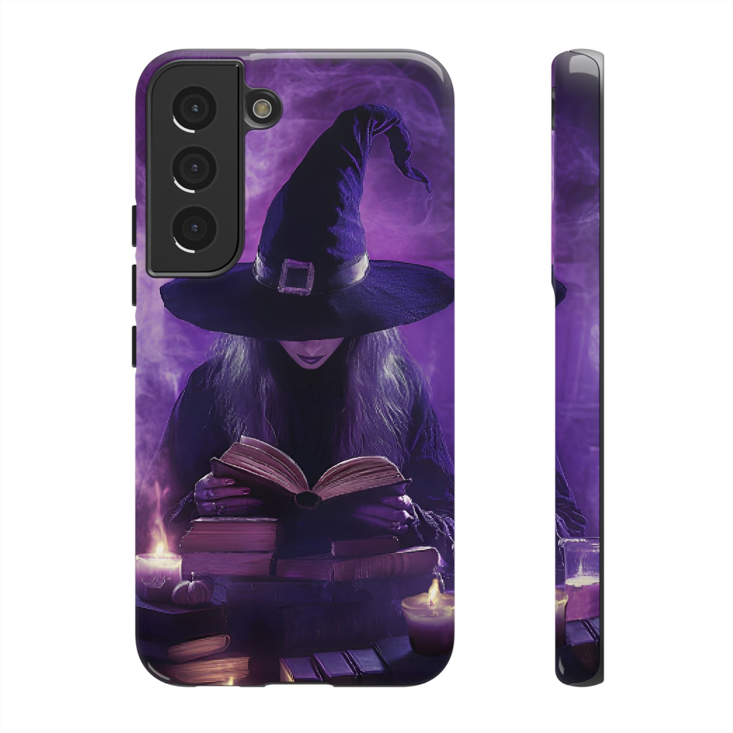 Witch Reading Book Phone Case - Witchy  Halloween Phone Cases - iPhone 16 15 14 13 12 11, Samsung Galaxy & Google Pixel Phone Covers