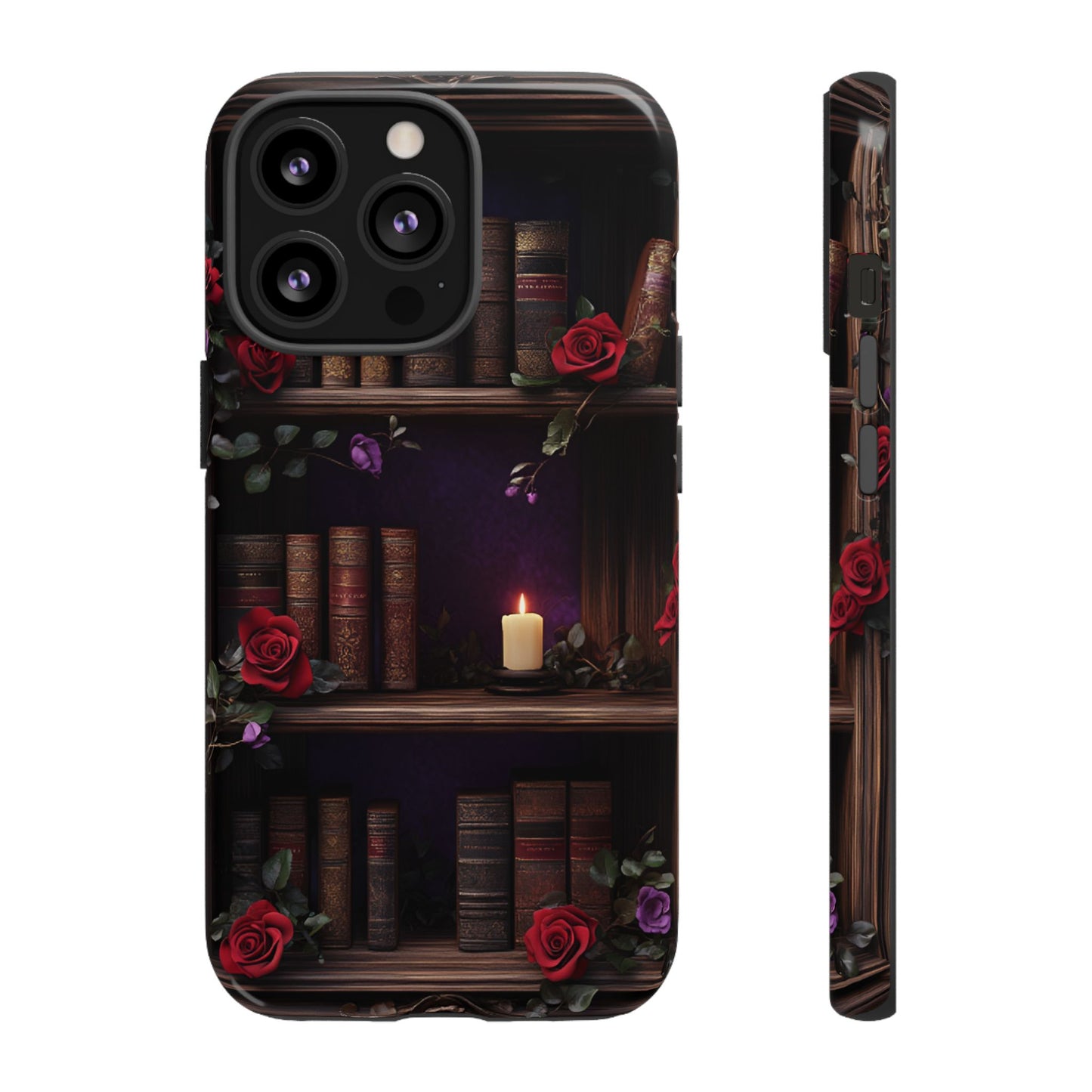 Vintage Books Phone Case - Goth Dark Academia Library Phone Cases for iPhone 16 15 14 13 12 11, Samsung Galaxy & Google Pixel