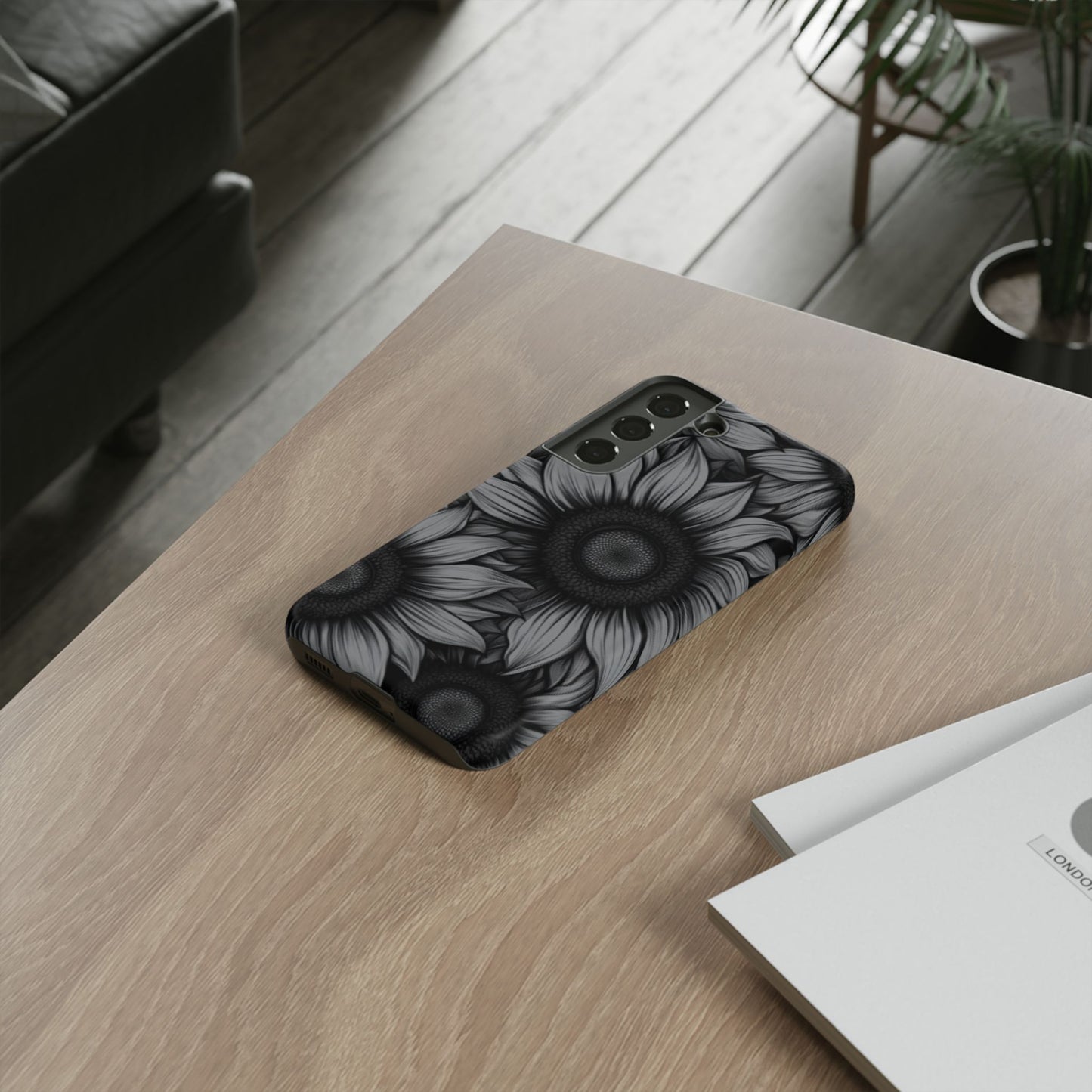 Sunflower Phone Case - Dark Gothic Floral Phone Cases for Phone 16 15 14 13 12 11, Samsung Galaxy & Google Pixel