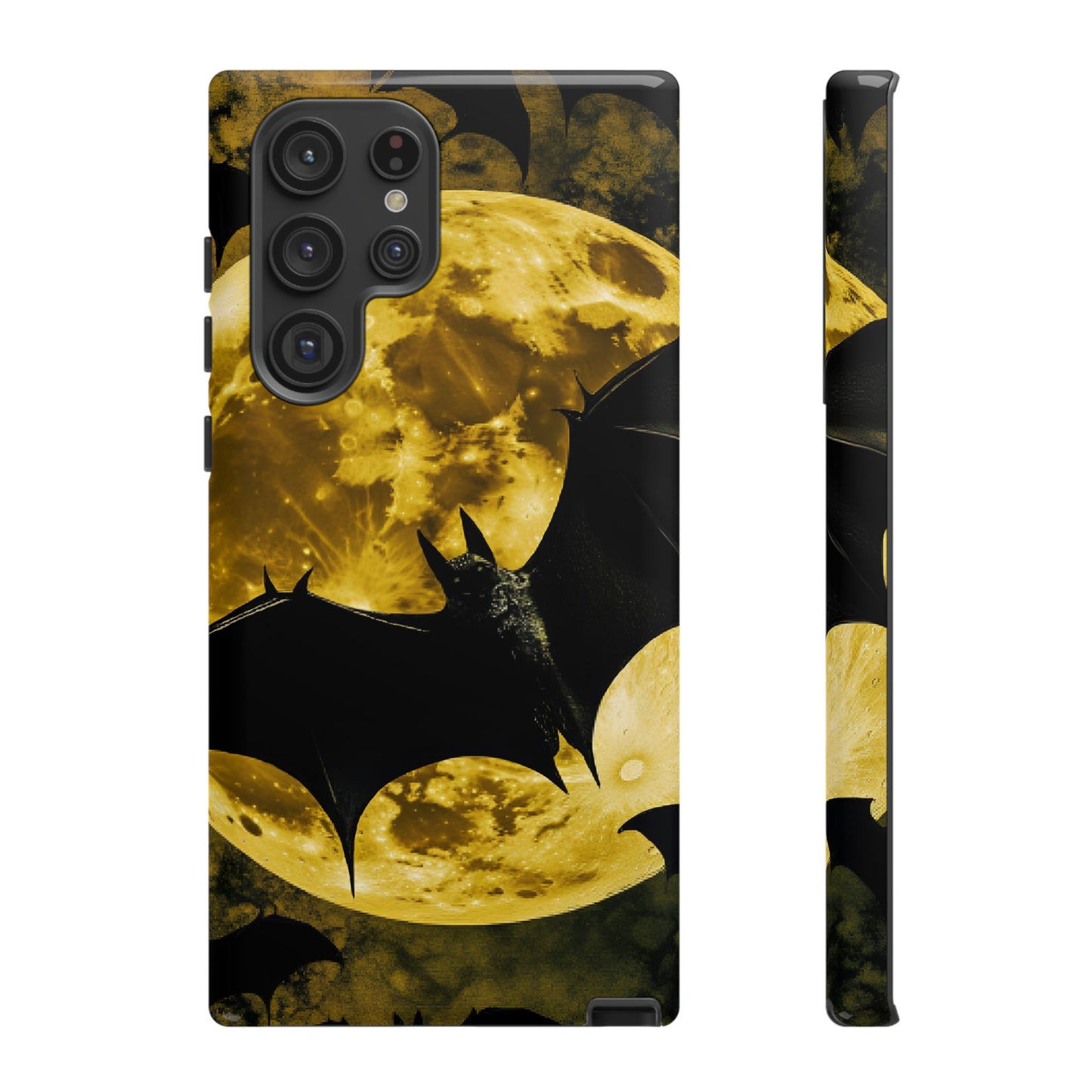 Gothic Bat and Moon Phone Case - Spooky Halloween Phone Cases - iPhone 16 15 14 13 12 11, Samsung Galaxy & Google Pixel Phone Covers