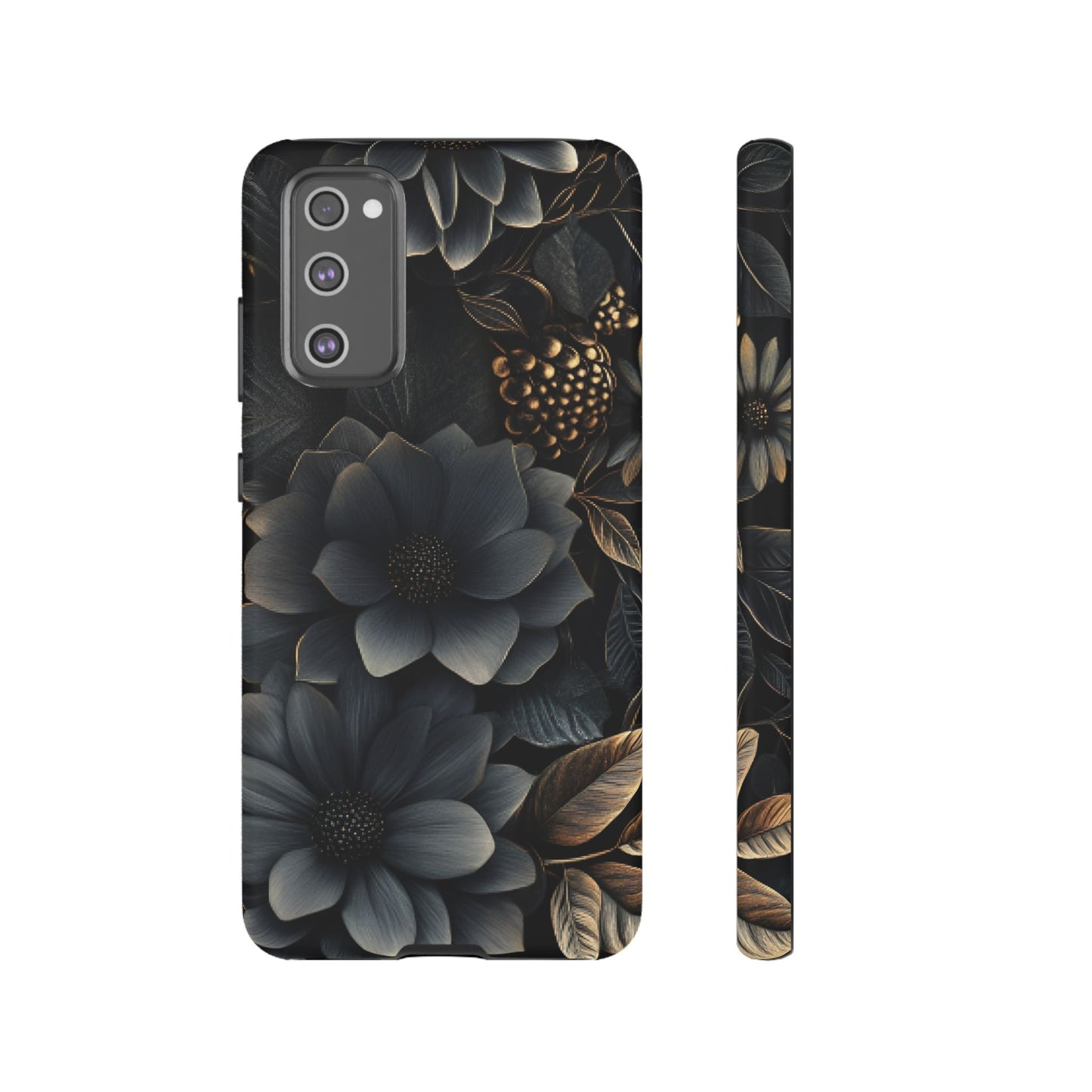 Dark Flower Phone Case for iPhone 16 15 14 13 12 11, Samsung Galaxy & Google Pixel