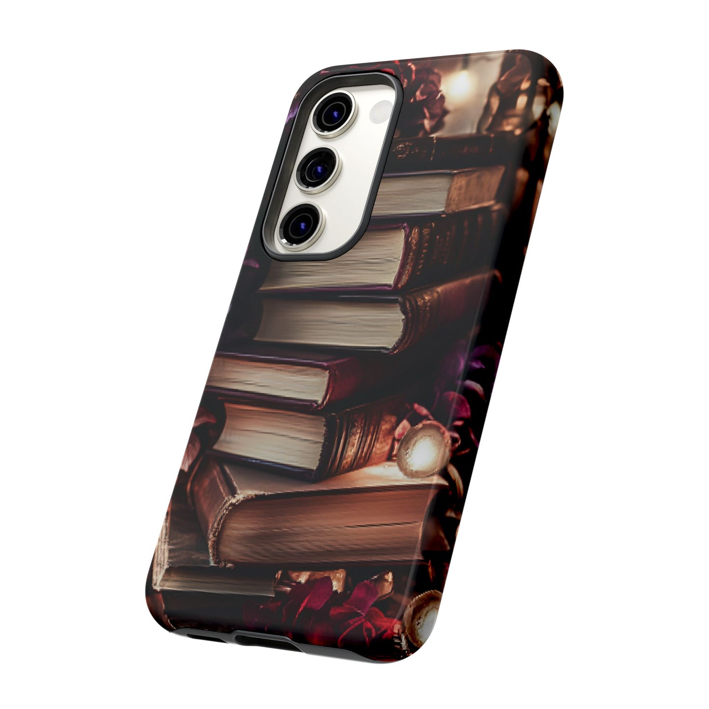 Book Lover Phone Case - Vintage Dark Academia Books - iPhone 16 15 14 13 12 11, Samsung Galaxy & Google Pixel Phone Covers