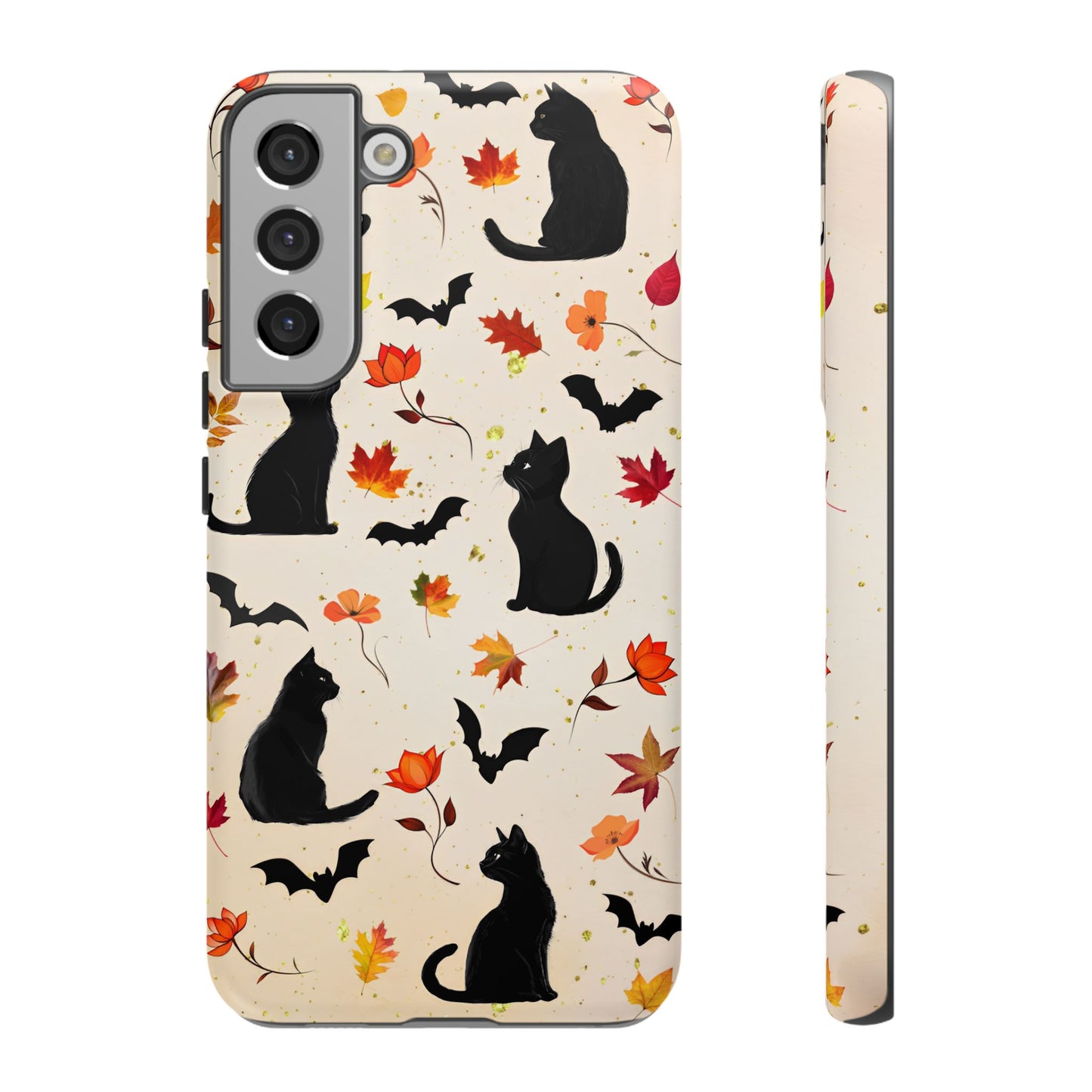 Cute Black Cats Halloween Phone Case - Aesthetic Fall Phone Cases - iPhone 16 15 14 13 12 11, Samsung Galaxy & Google Pixel Phone Covers