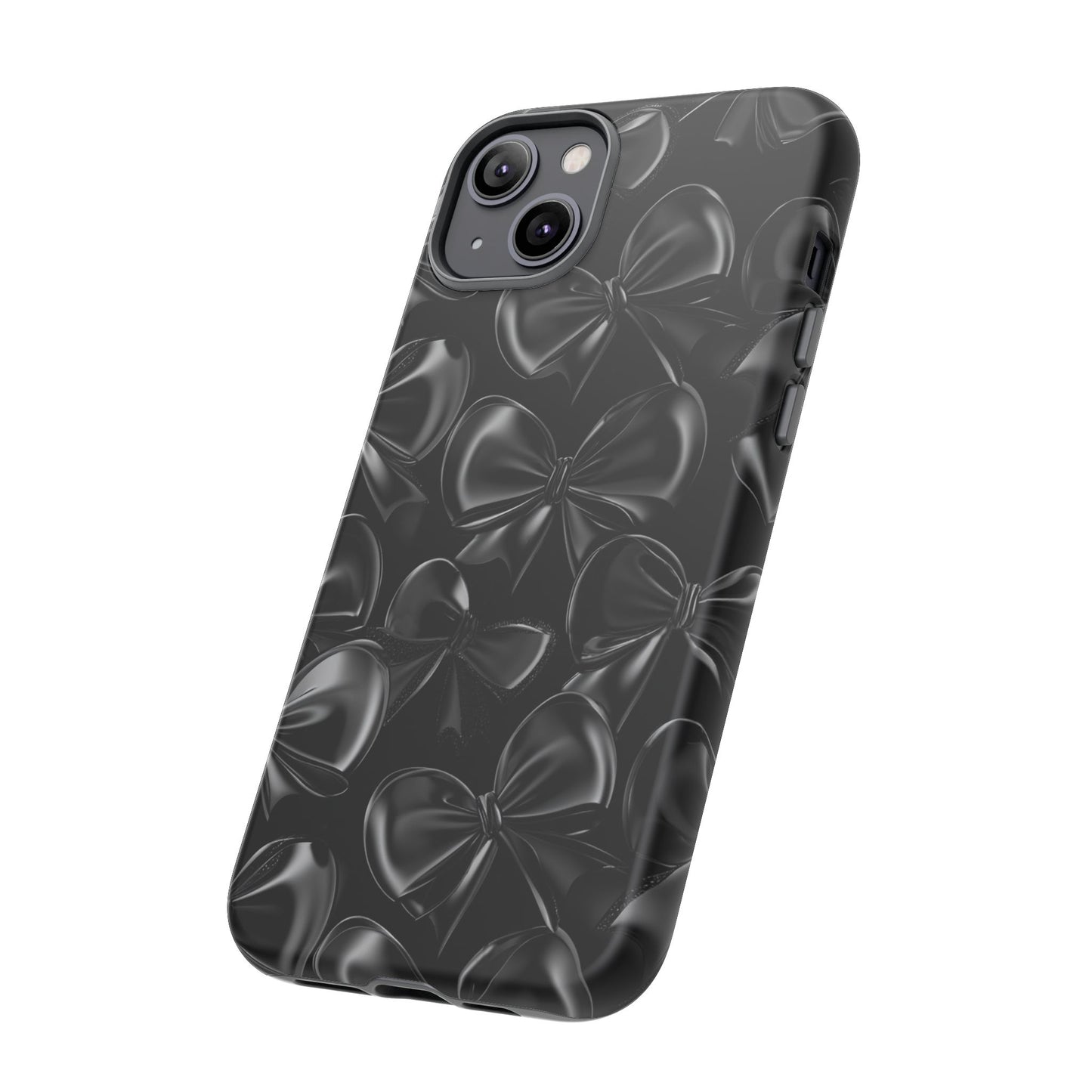 Black Bow Phone Case - Gothic Dark Coquette Phone Cover - iPhone 16 15 14 13 12 11, Samsung Galaxy & Google Pixel Phone Covers