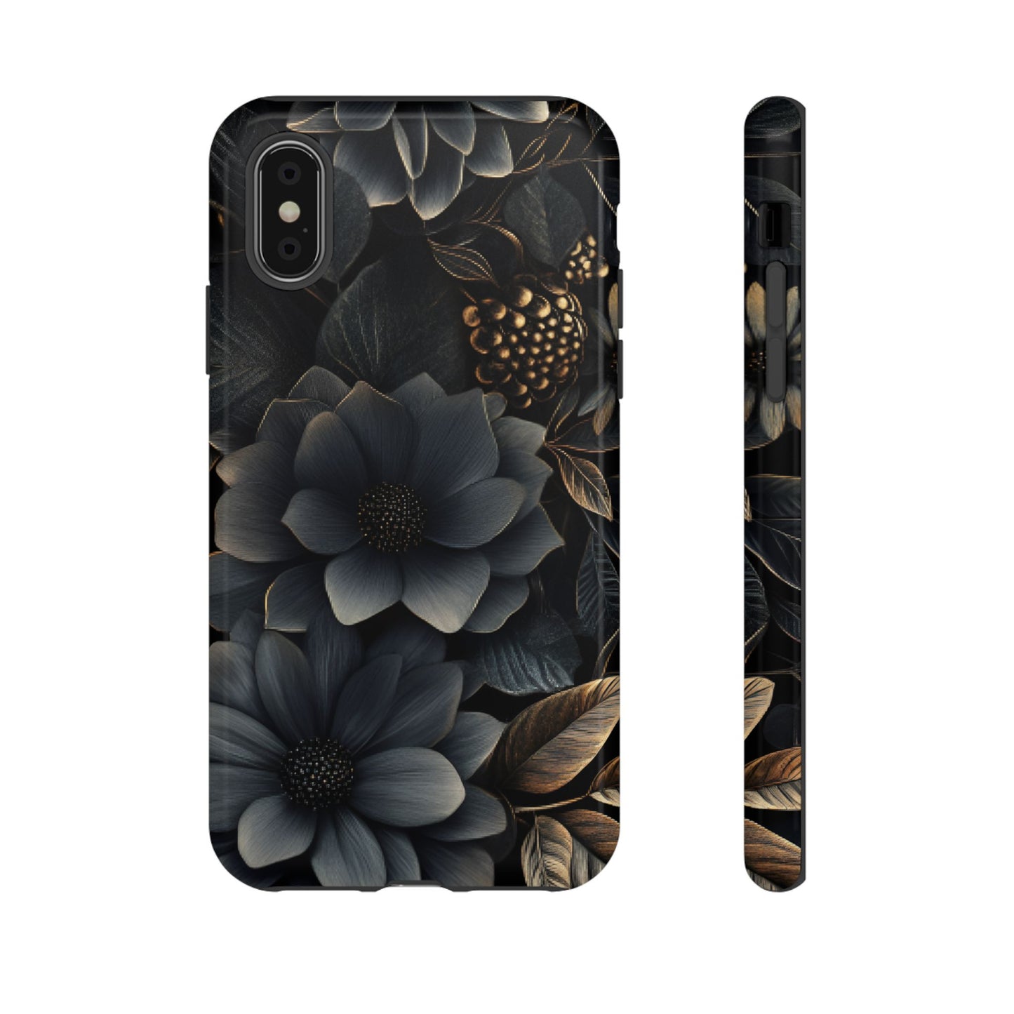 Dark Flower Phone Case - iPhone 16 15 14 13 12 11, Samsung Galaxy & Google Pixel Phone Covers - Boo and Bewear