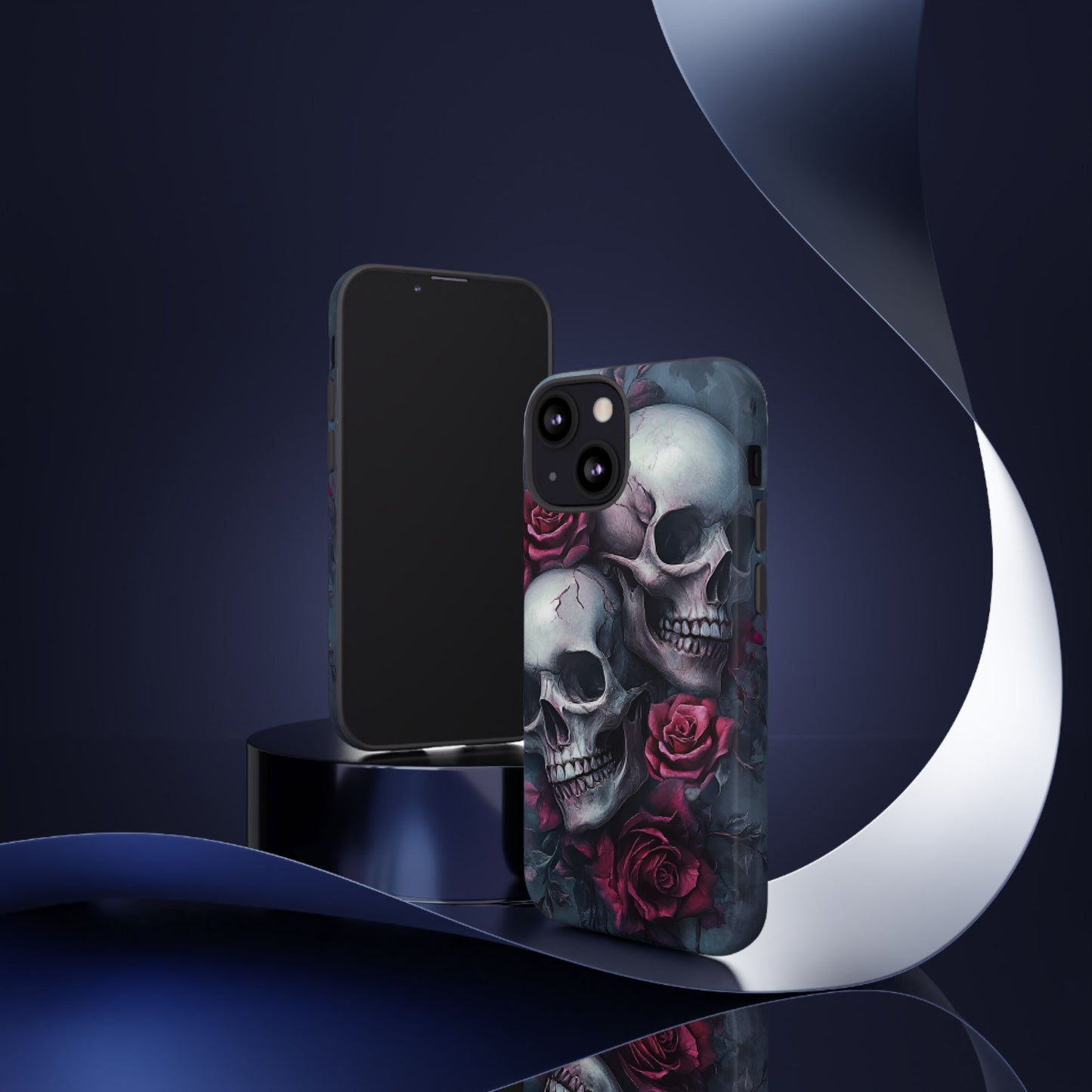 Skulls and Roses Phone Case - Gothic Dark Romance Phone Cases - iPhone 16 15 14 13 12 11, Samsung Galaxy & Google Pixel Phone Covers