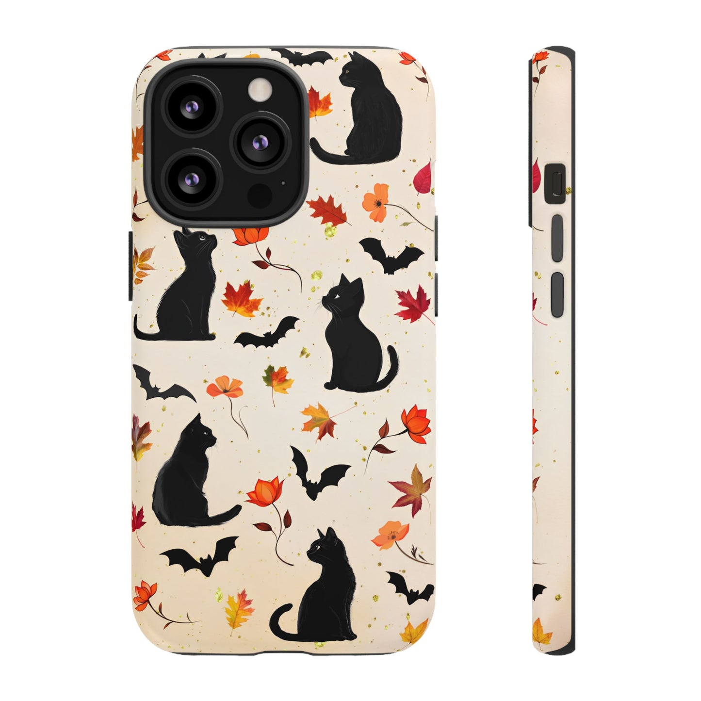 Cute Black Cats Halloween Phone Case - Aesthetic Fall Phone Cases for iPhone 16 15 14 13 12 11, Samsung Galaxy & Google Pixel