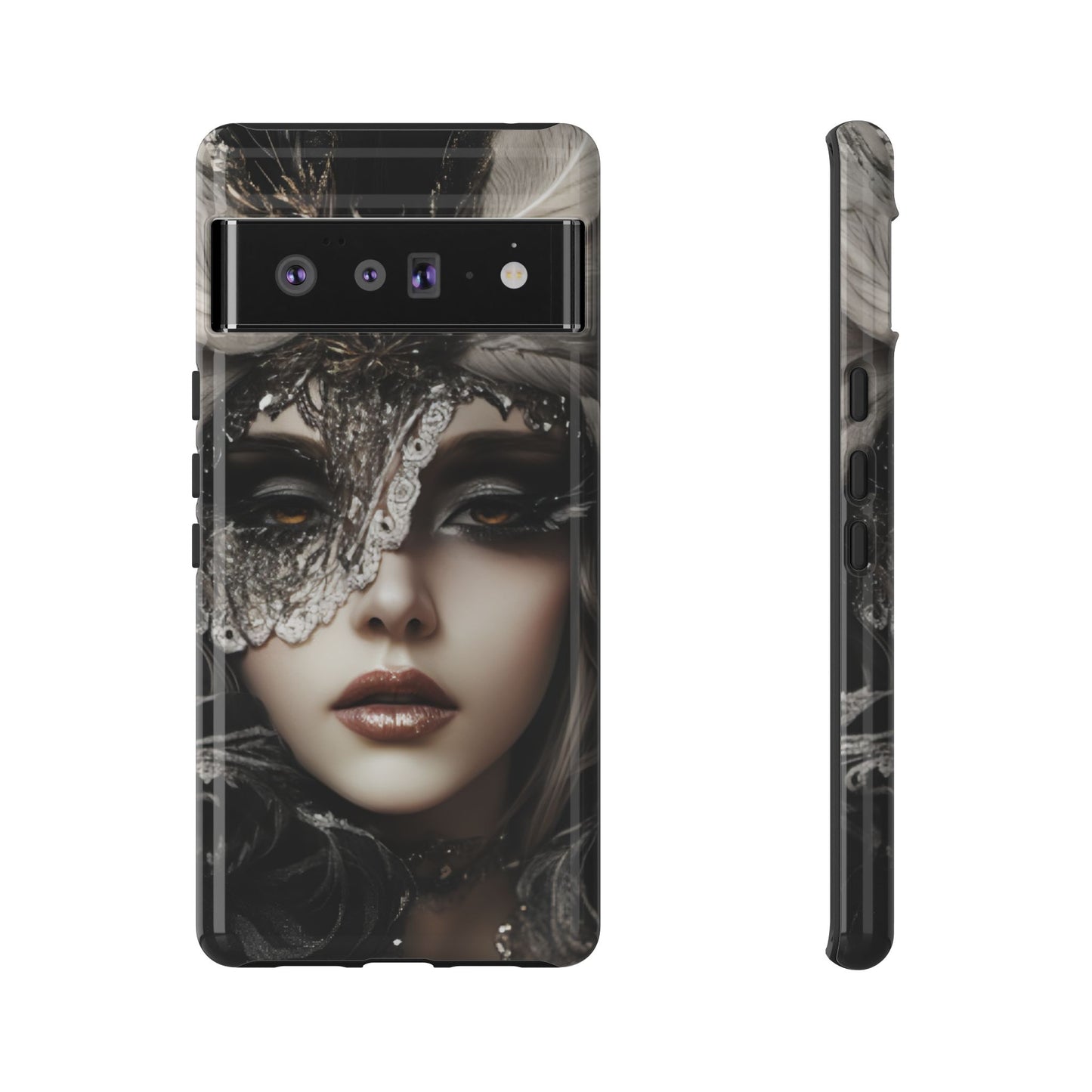 Goth Phone Case with Aesthetic Woman for iPhone 16 15 14 13 12 11, Samsung Galaxy & Google Pixel