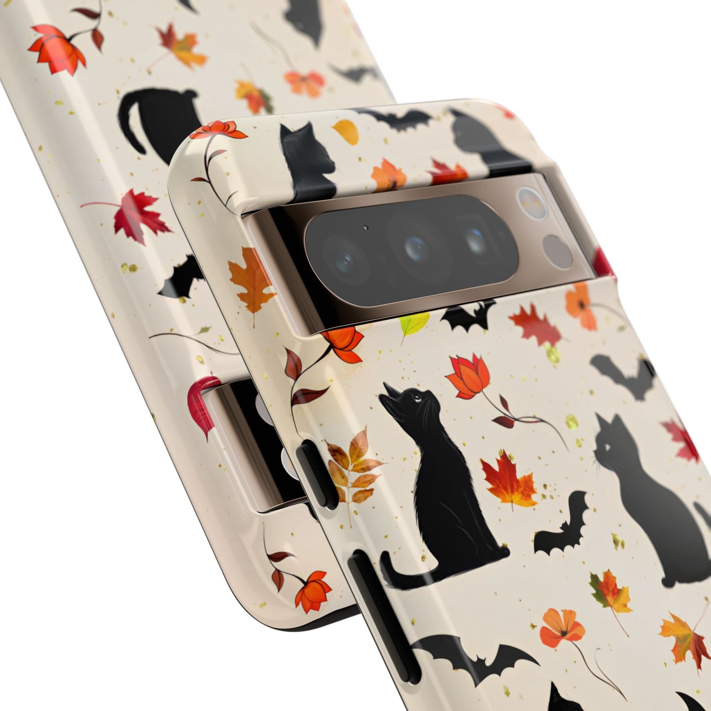 Cute Black Cats Halloween Phone Case - Aesthetic Fall Phone Cases - iPhone 16 15 14 13 12 11, Samsung Galaxy & Google Pixel Phone Covers