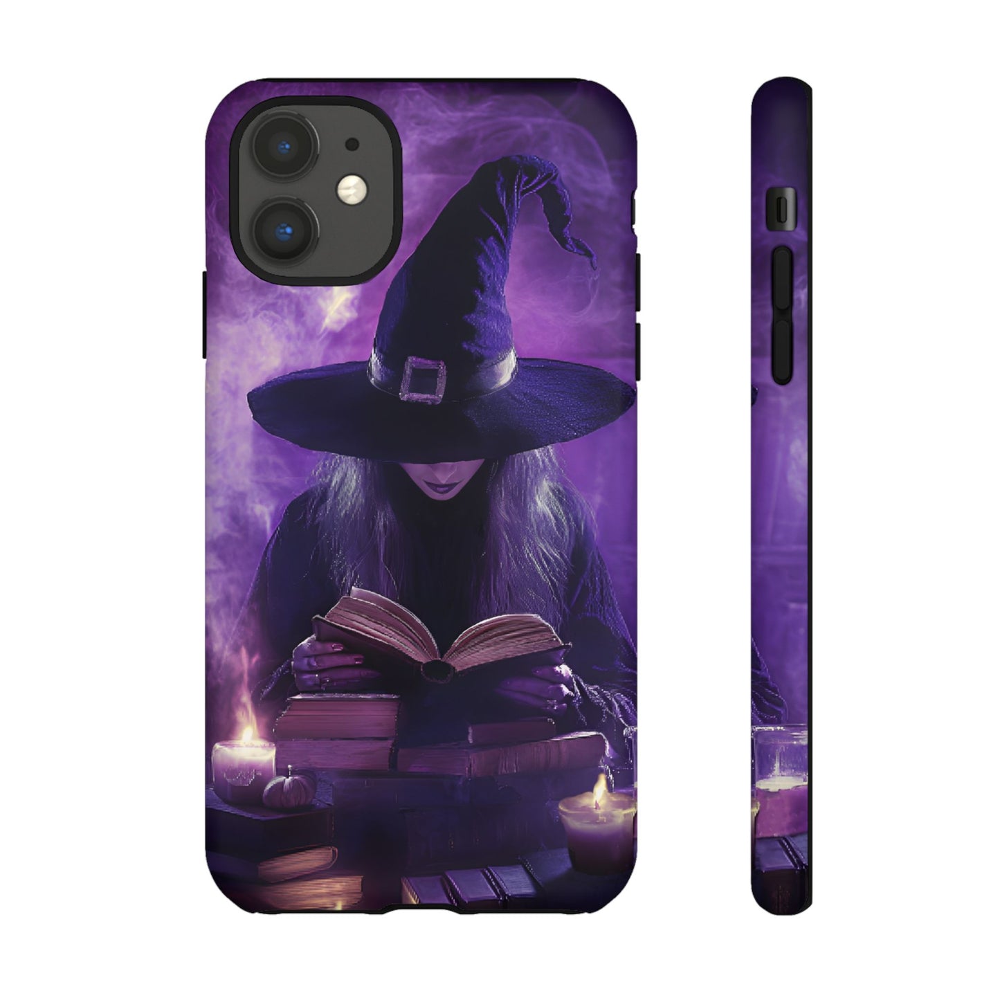 Witch Reading Book Phone Case - Witchy  Halloween Phone Cases - iPhone 16 15 14 13 12 11, Samsung Galaxy & Google Pixel Phone Covers